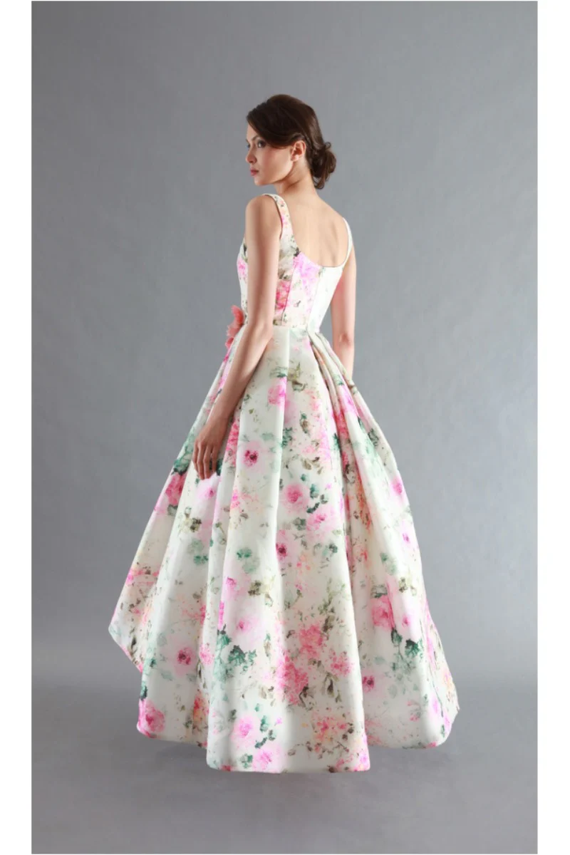 14 High Low Gown with Jacket - Image 4