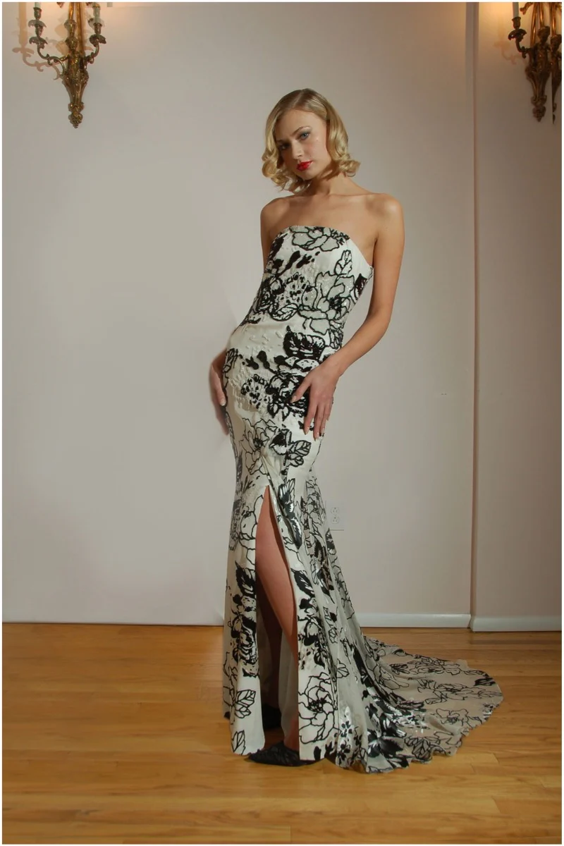 35 Ariel Gown Black.White
