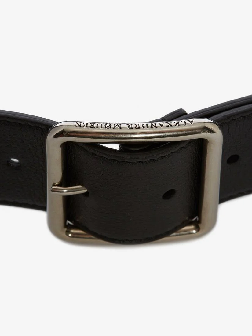 Alexander Mcqueen Grainy leather belt - Image 3