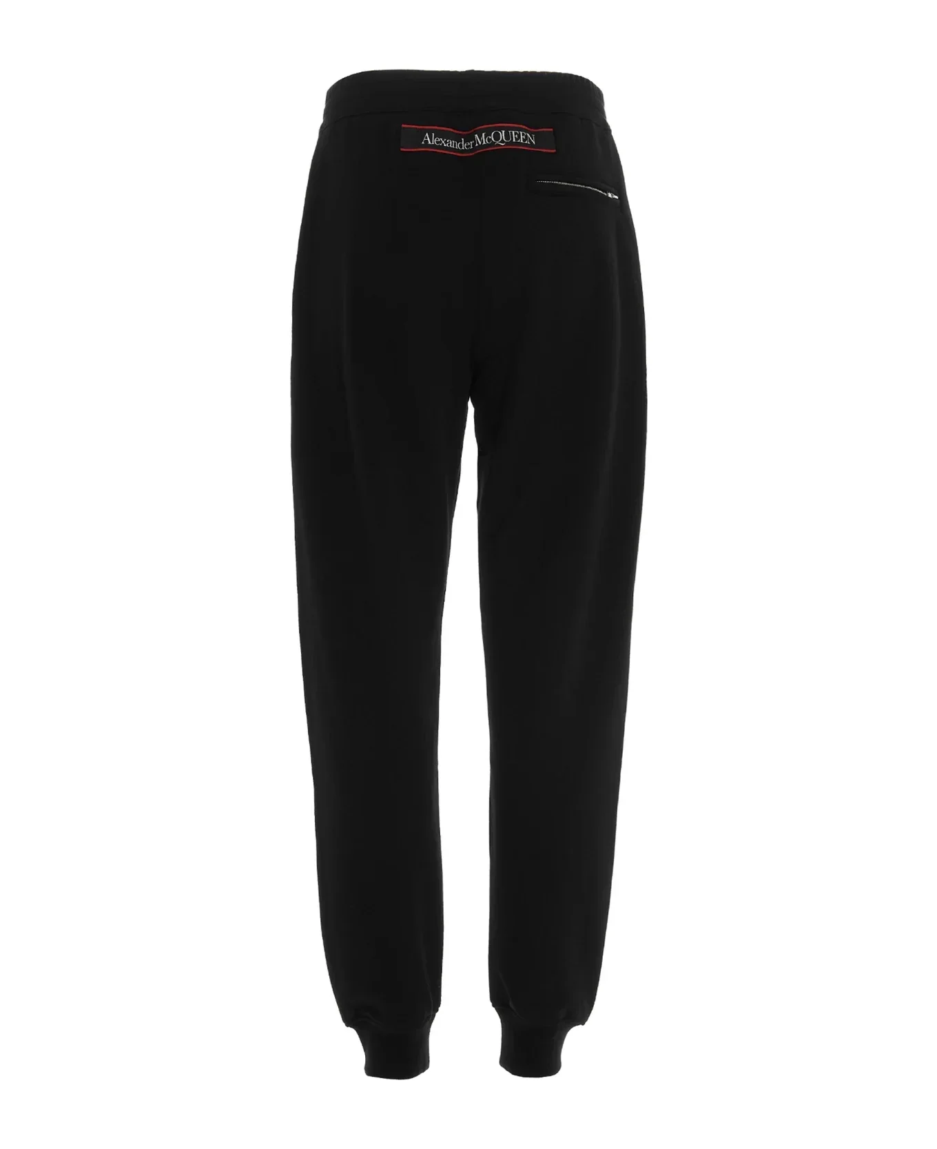 ALEXANDER MCQUEEN Logo Tape Track Pants Black - Image 2