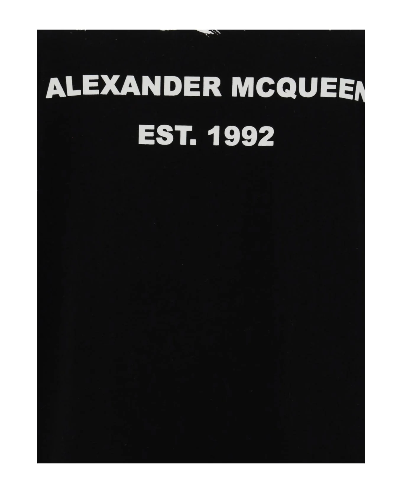 Alexander Mcqueen Graffiti Logo Short Sleeve T-shirt in Black - Image 3