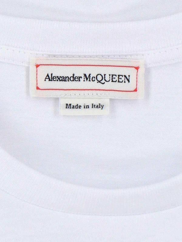 Alexander Mcqueen Graffiti Logo Short Sleeve T-shirt in White - Image 3