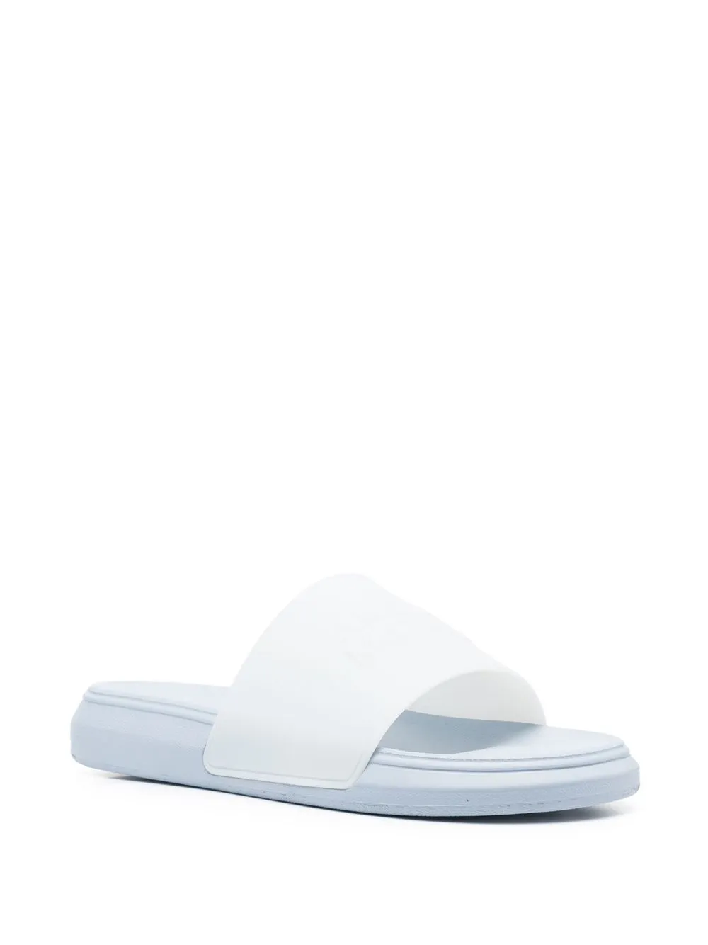Alexander Mcqueen Wmns Logo Slides 'White Mix' - Image 4