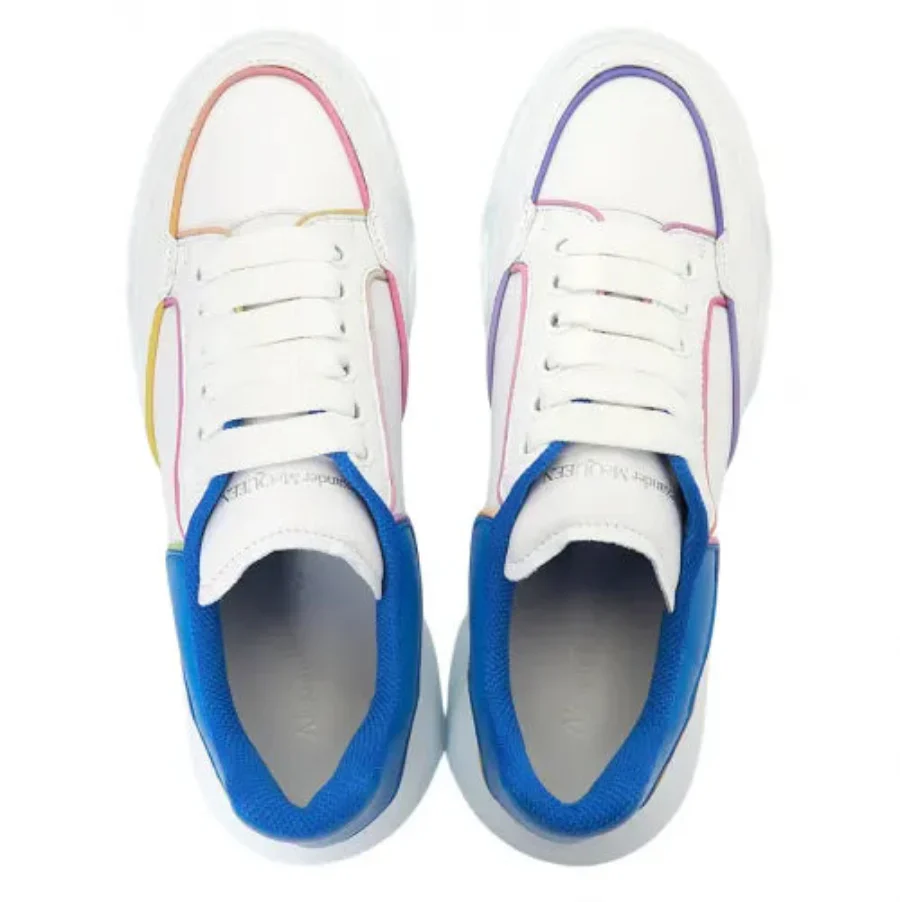 Alexander McQueen Oversized Court Trainer 'White Lake Blue' - Image 3