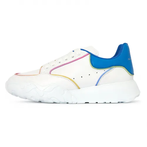 Alexander McQueen Oversized Court Trainer 'White Lake Blue' - Image 5