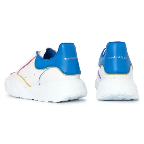 Alexander McQueen Oversized Court Trainer 'White Lake Blue' - Image 7