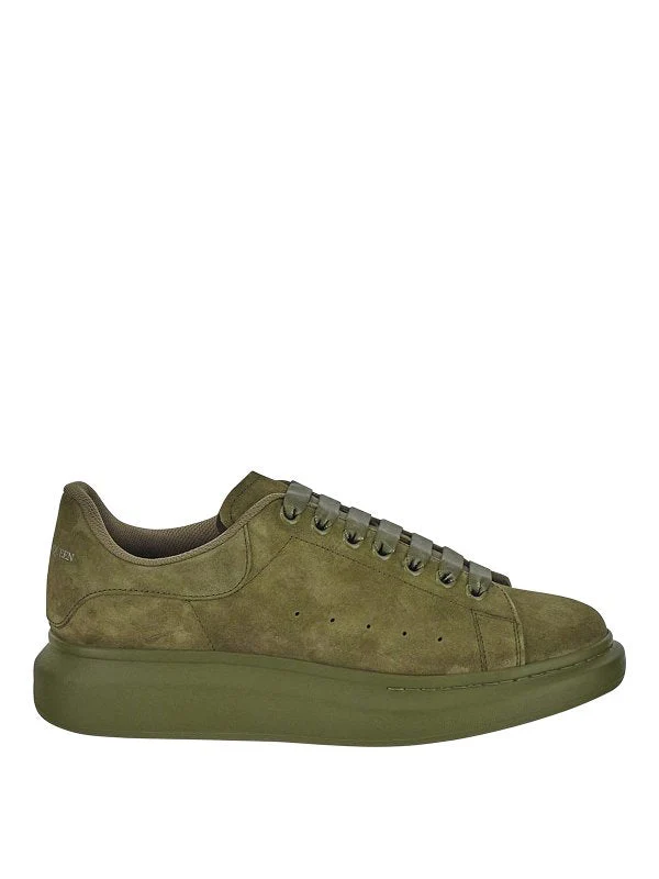 Alexander McQueen Suede Oversized Sneaker in Green