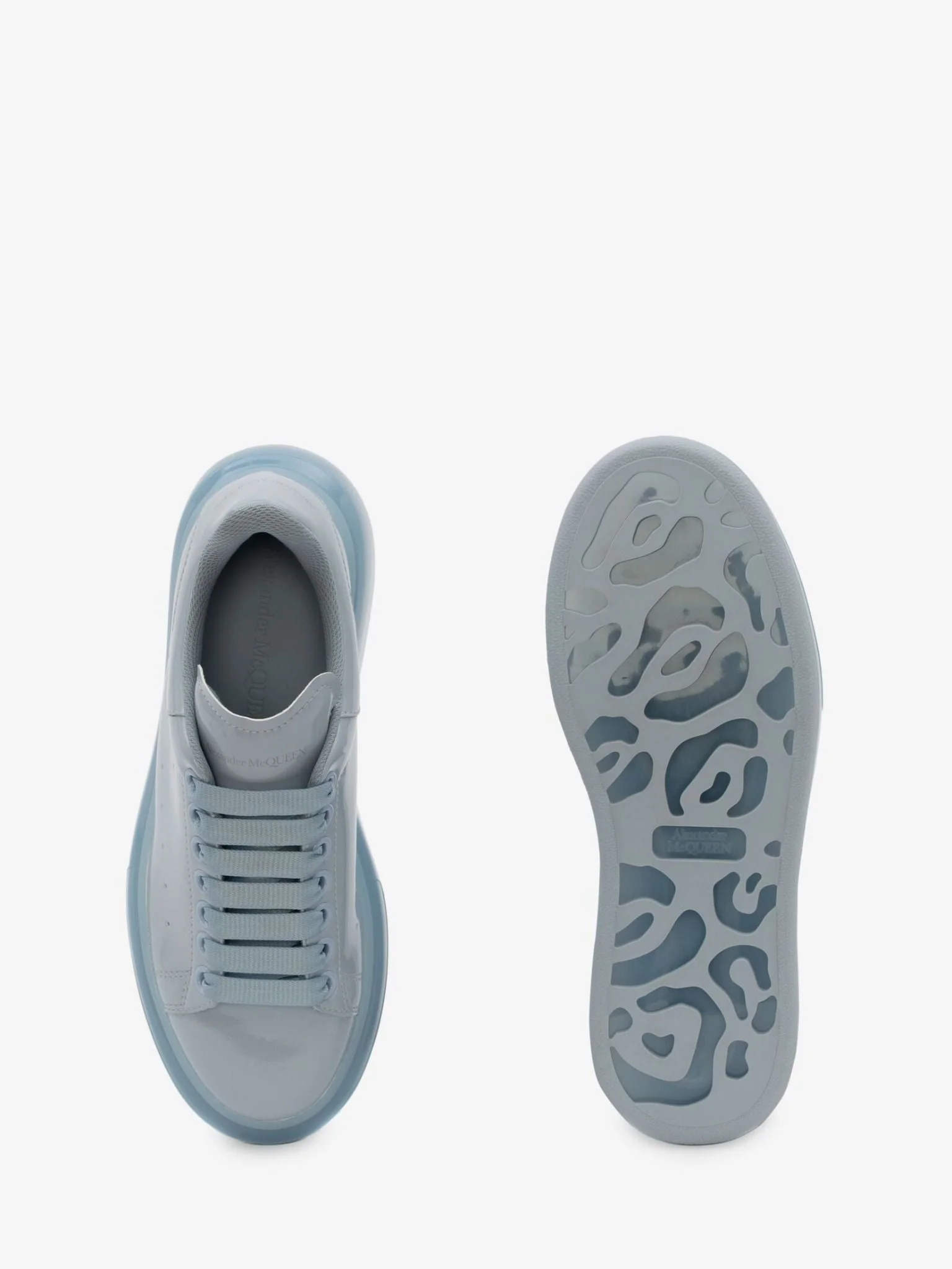 Alexander McQueen Oversized Transparent Sole Sneaker in Light Blue - Image 4