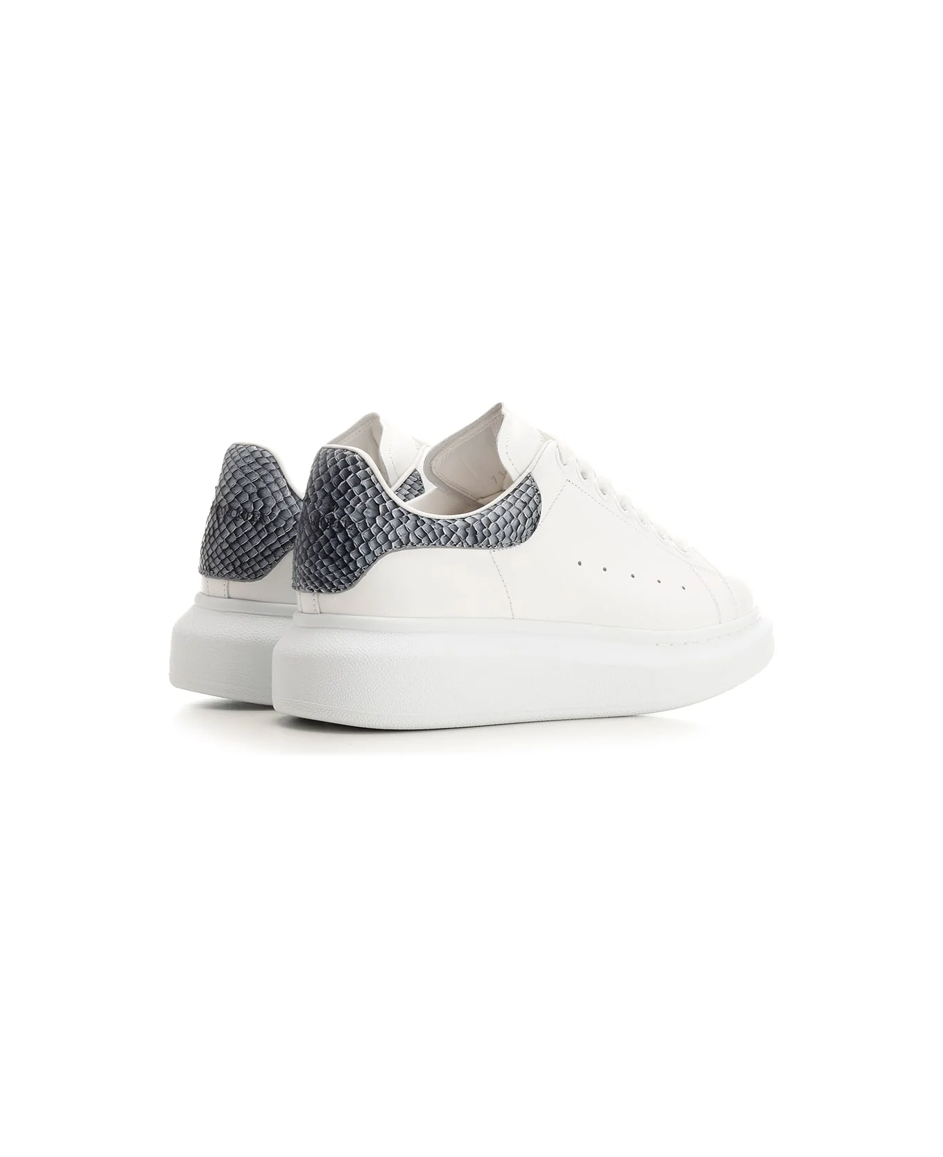 Alexander McQueen White Oversized Sneakers W SnakeTab - Image 3