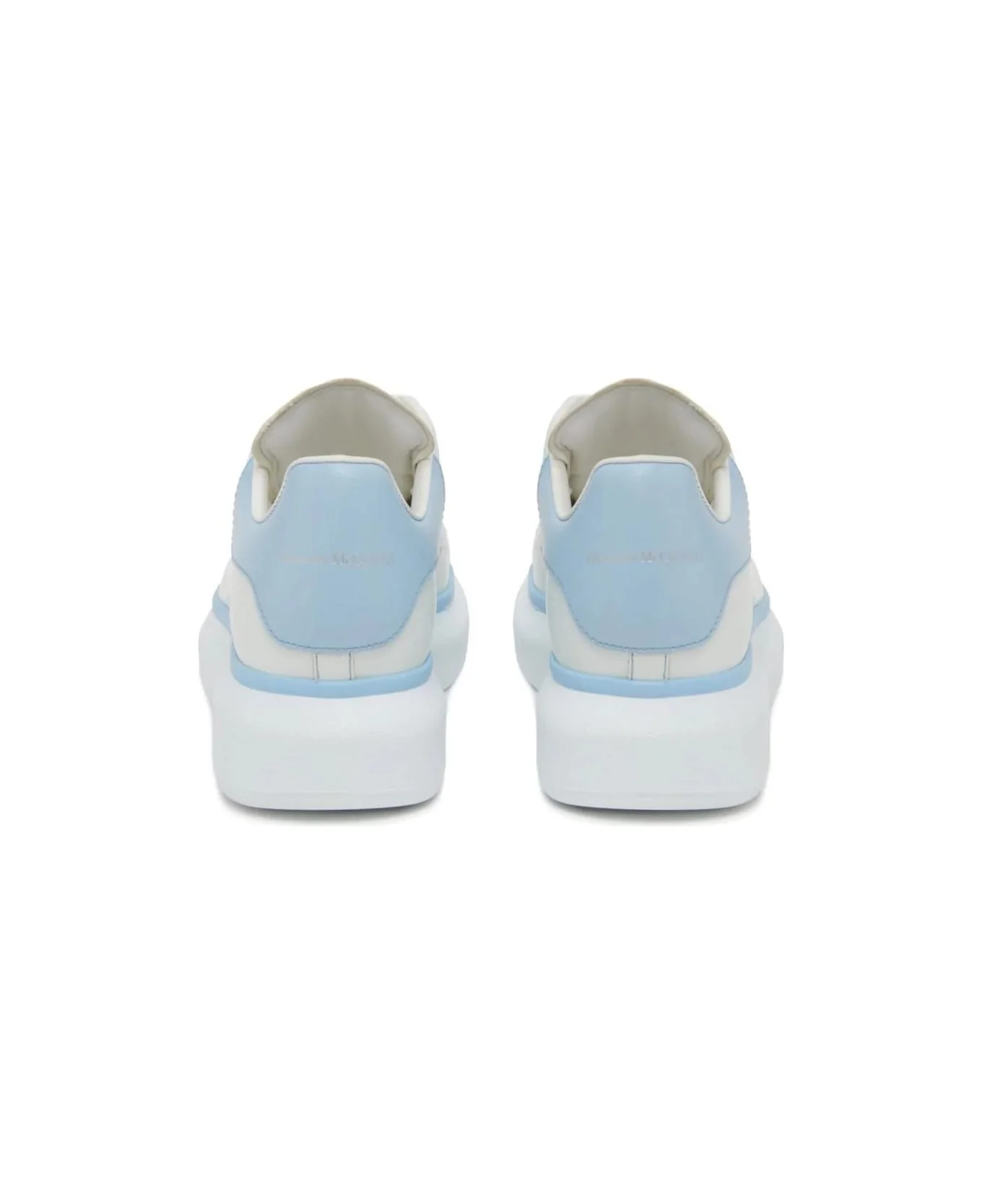 Alexander McQueen White Oversized Sneakers W Baby Blue Tab - Image 3