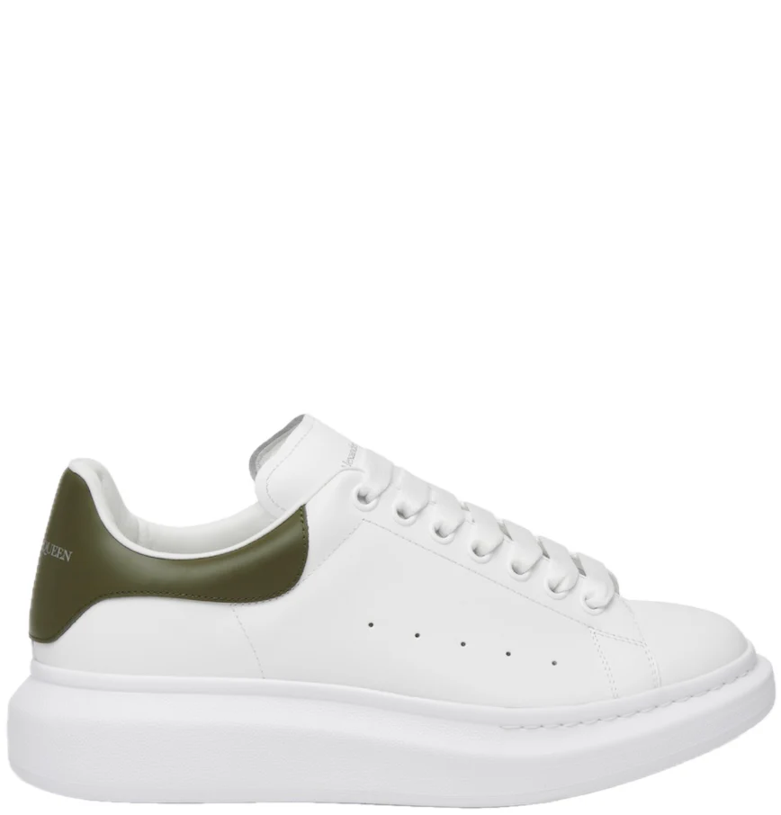 Alexander McQueen White Oversized Sneakers W Khaki Tab