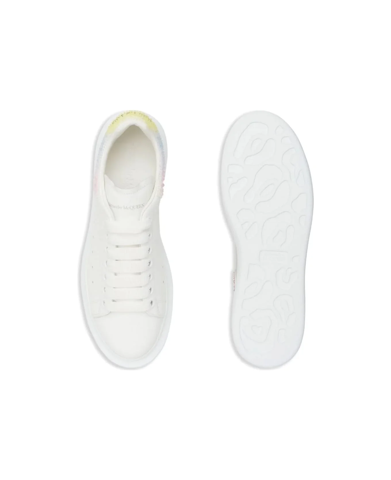 Alexander McQueen Oversized Sneaker in White/Multi Color - Image 4