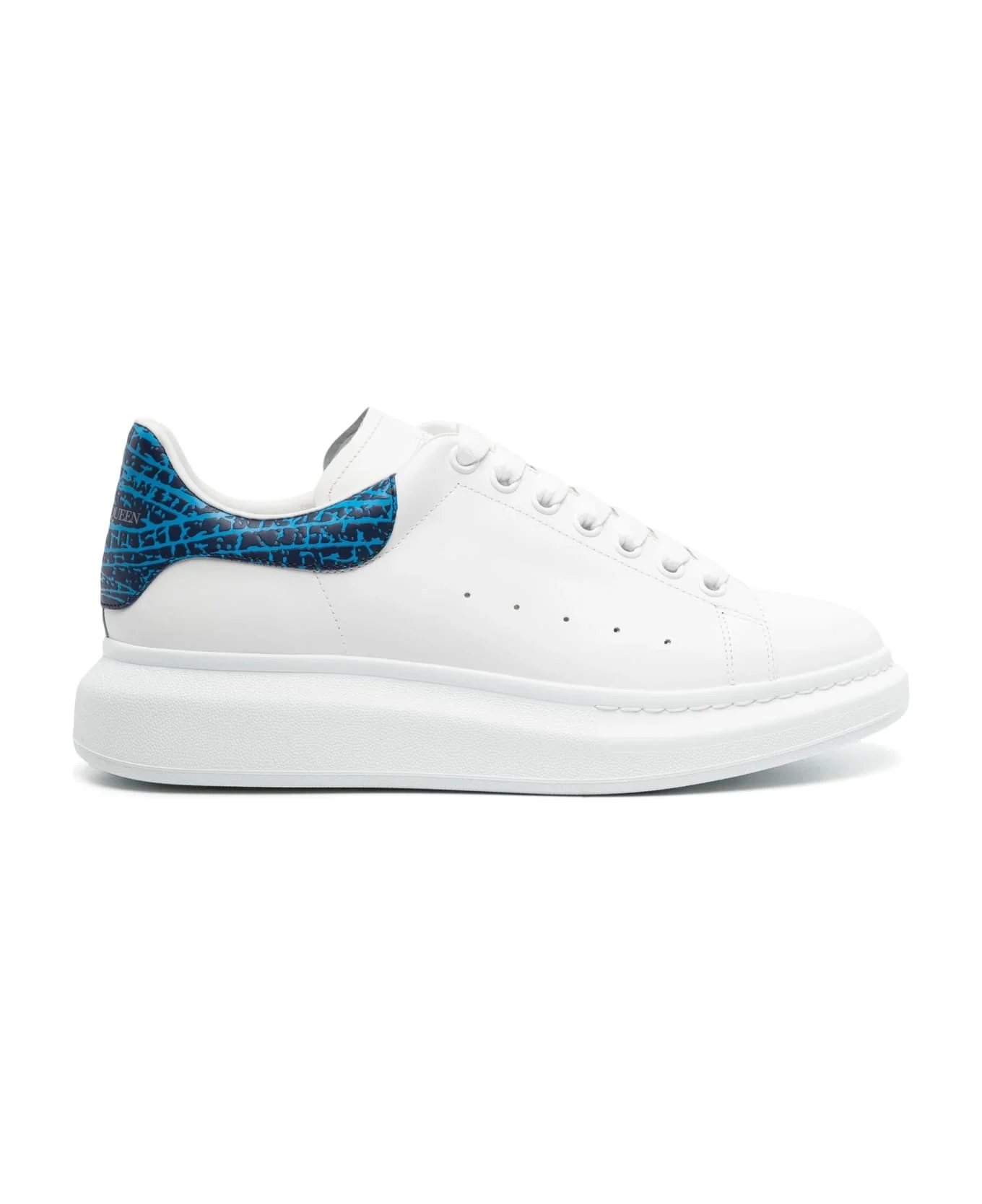 Alexander Mcqueen Lapis Lazuli Blue And White Oversized Sneakers