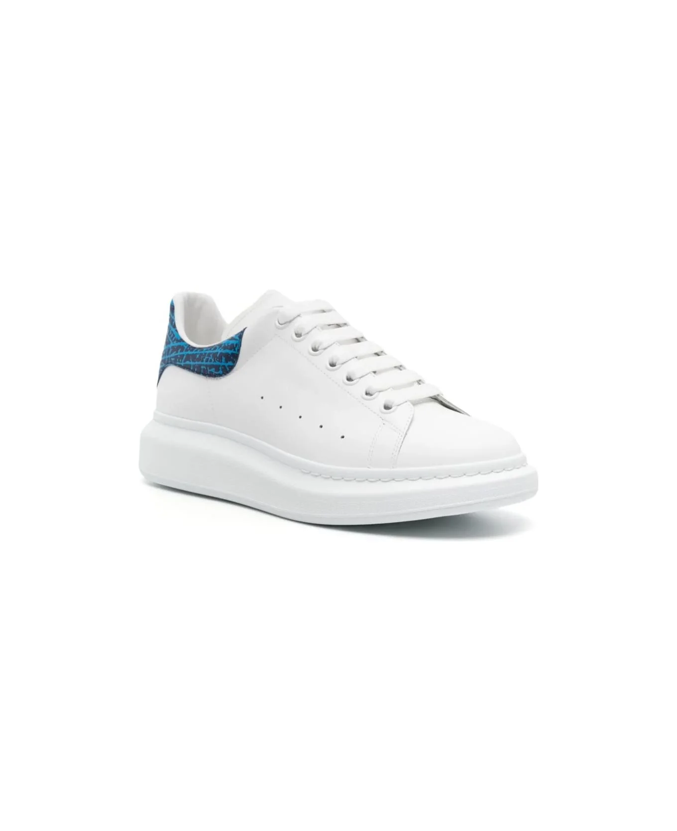 Alexander Mcqueen Lapis Lazuli Blue And White Oversized Sneakers - Image 2