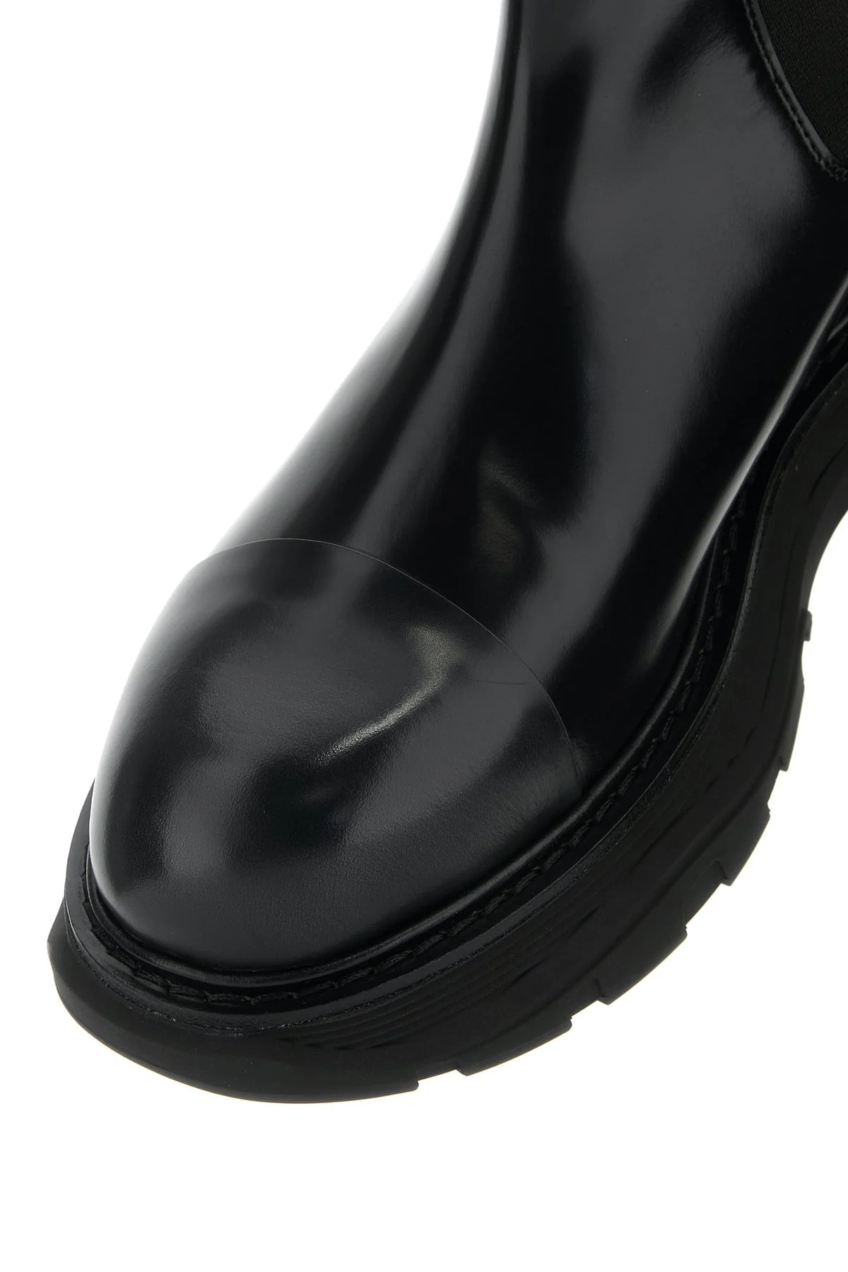 ALEXANDER MCQUEEN Black leather Chelsea Tread ankle boots - Image 2