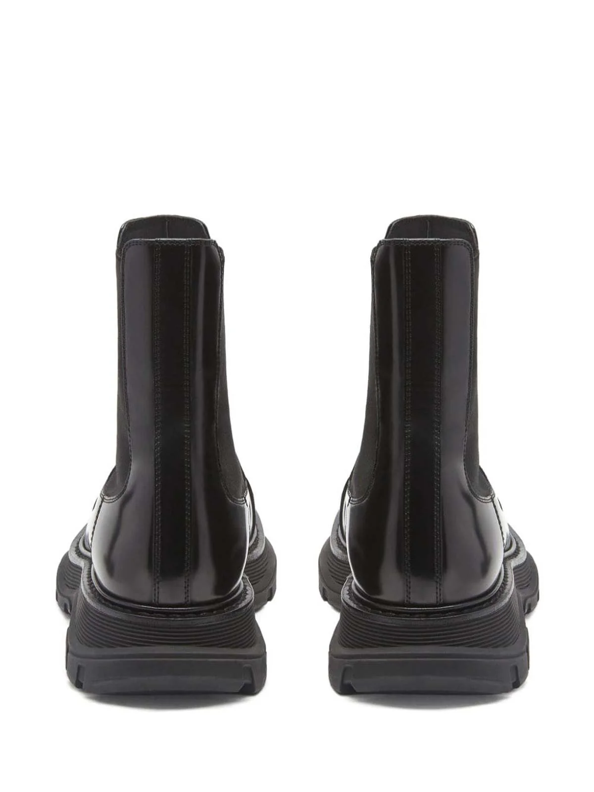 ALEXANDER MCQUEEN Black leather Chelsea Tread ankle boots - Image 3