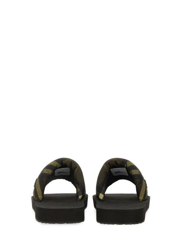 Burberry Checkered Trek Slides In Grain - Image 3