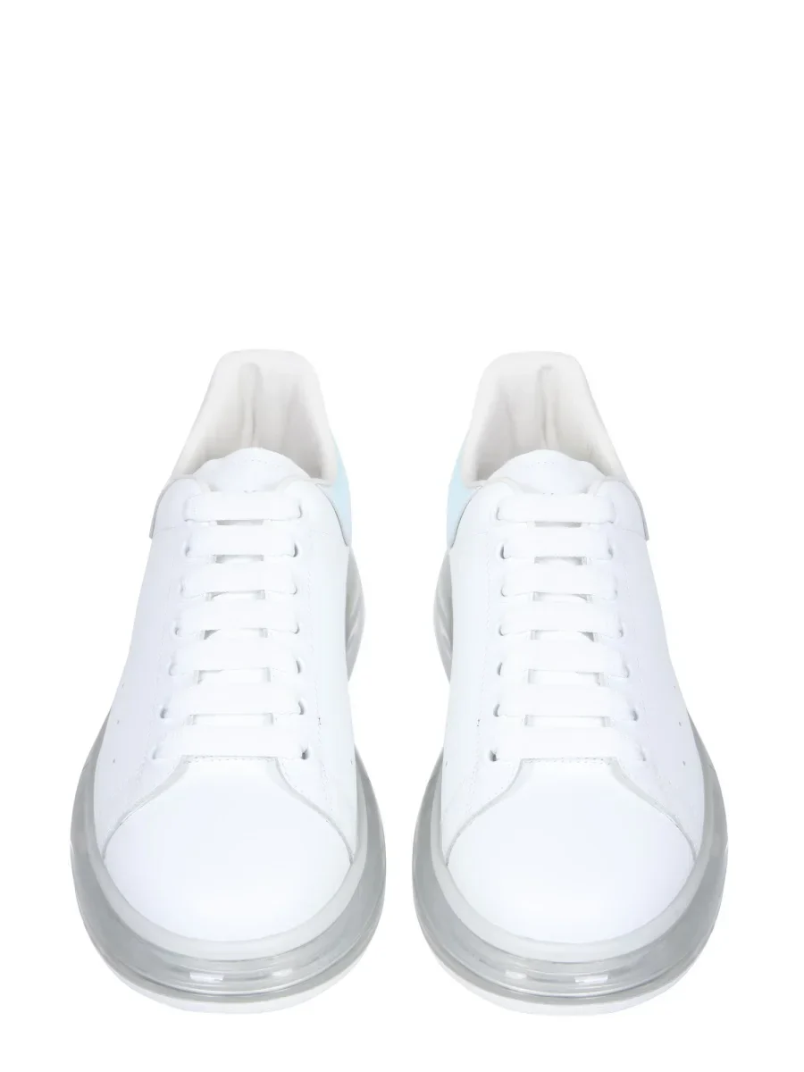 ALEXANDER MCQUEEN White Leather Sneakers With Oleographic Heel - Image 3