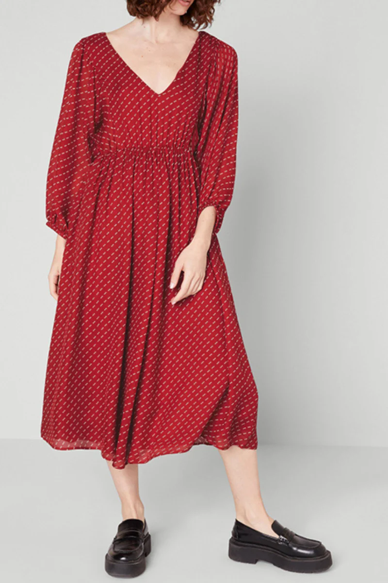 American Vintage Women‘s Viscose Polka Dot Dress ABOO14AH20