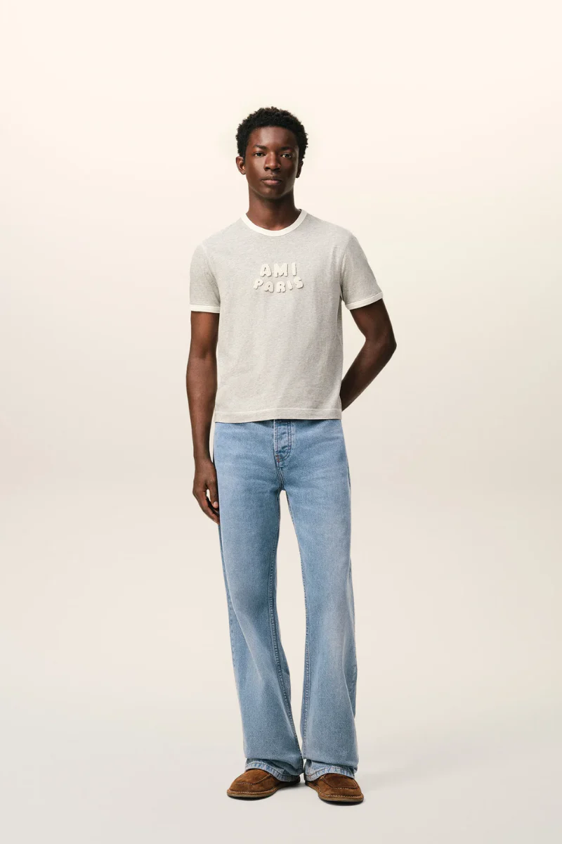 Ami Paris Cotton Large Fit Jeans-Blue - Image 2