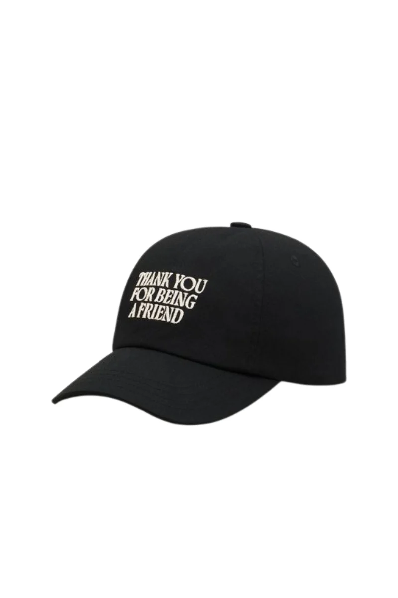 Ami Paris Friend Embroidered Buckle Baseball Cap-Black