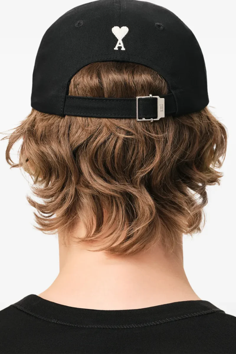 Ami Paris Friend Embroidered Buckle Baseball Cap-Black - Image 2