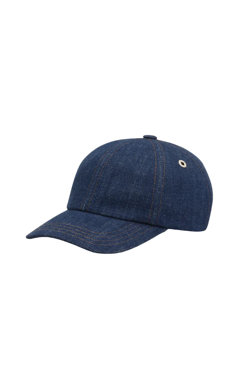 Ami Paris Side Patch Cap-Denim Blue