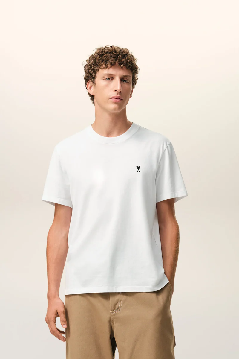 Ami Paris T-Shirt In Light Cotton Jersey-White - Image 2