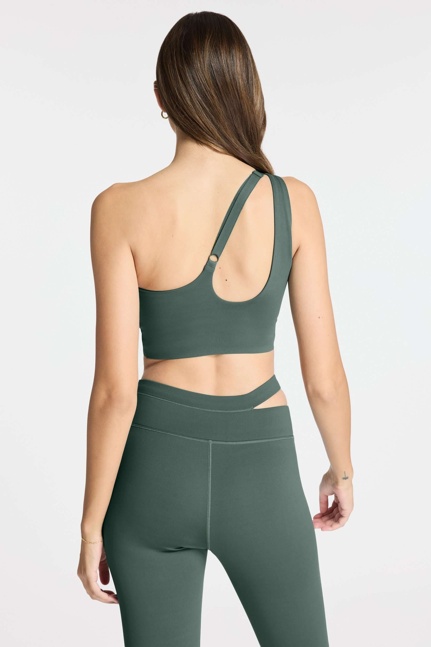 Aria One Shoulder Bra - Balsam Green BND10220 - Image 4