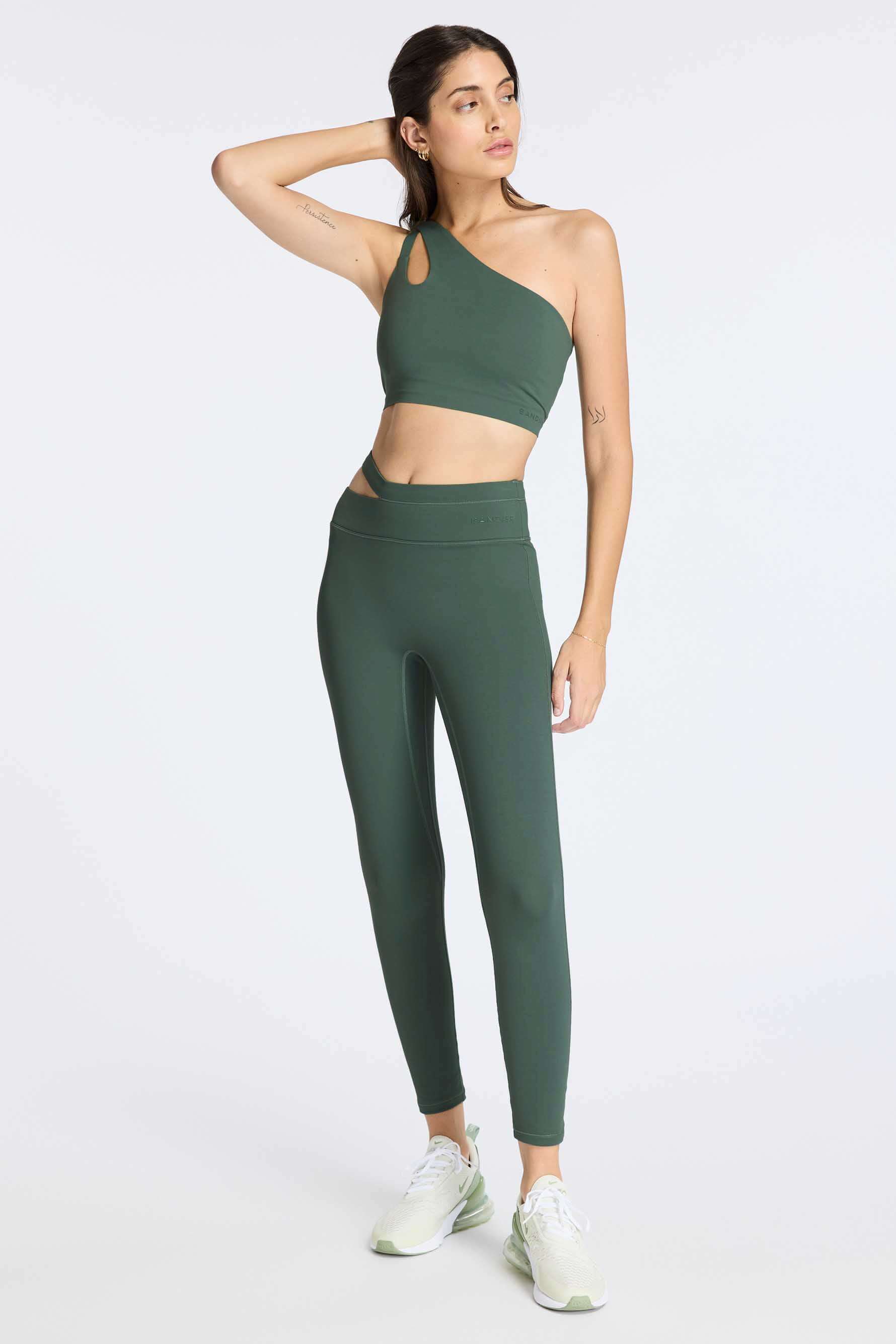 Aria One Shoulder Bra - Balsam Green BND10220 - Image 7