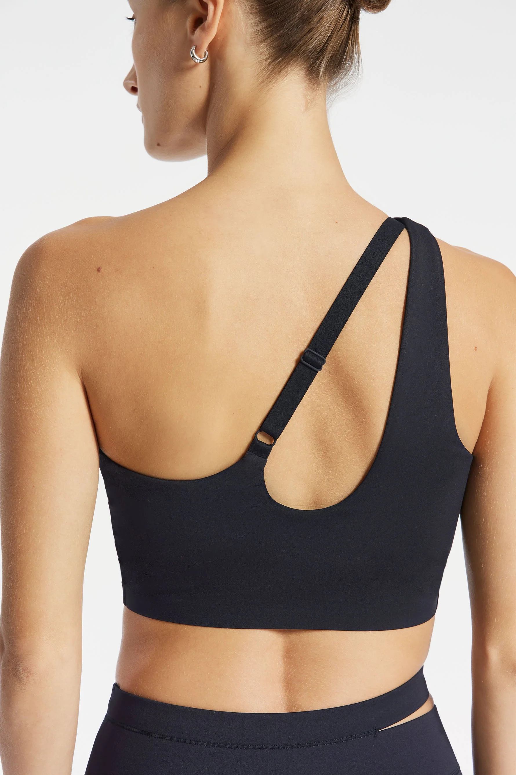 Aria One Shoulder Bra - Black - Image 5