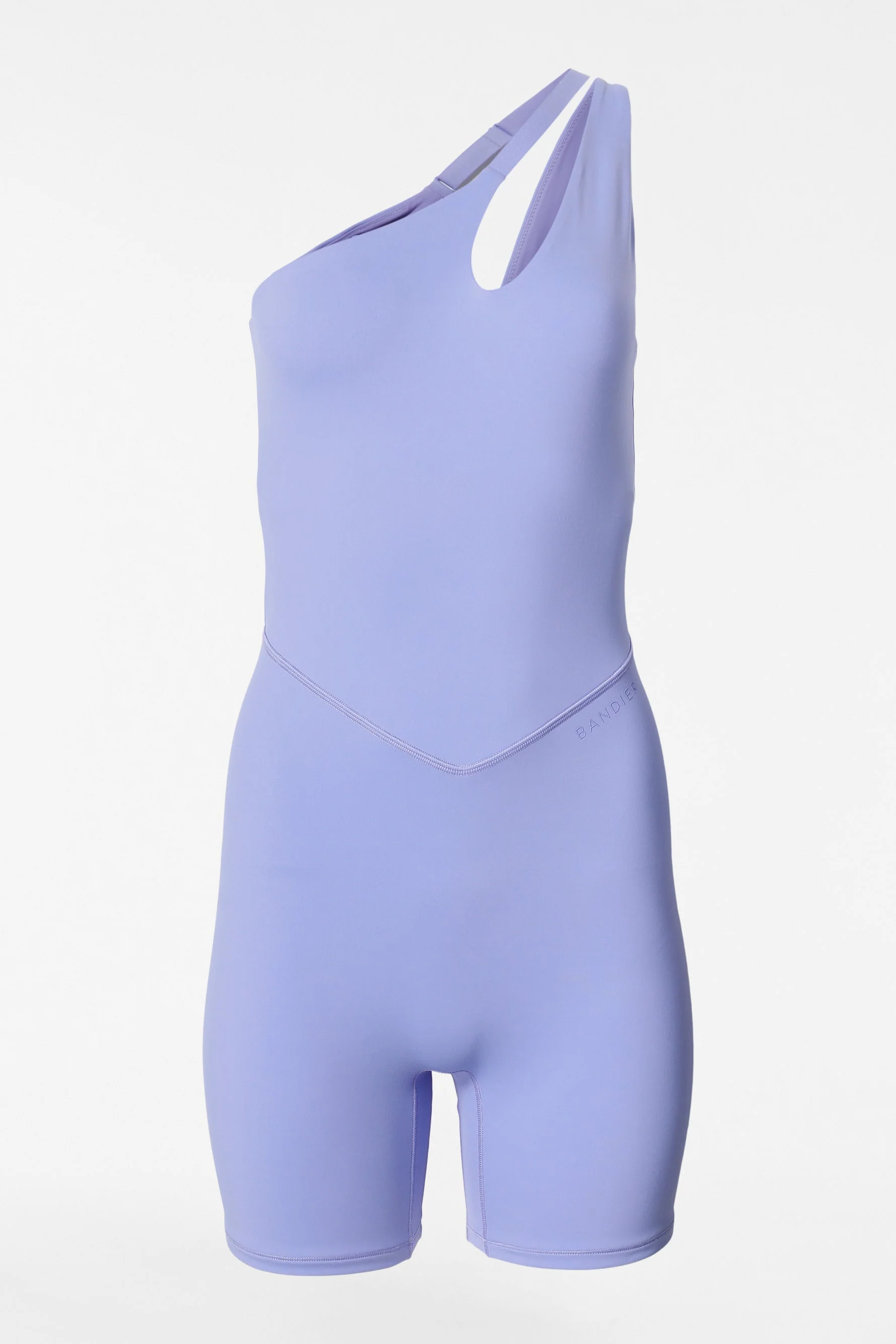 BANDIER Asymmetric Tempo Short Catsuit - Jacaranda BND10279 - Image 4