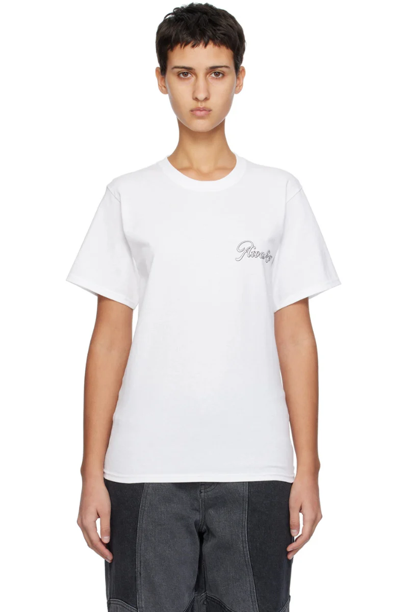 Awake NY Unisex White Printed T-Shirt - Image 2