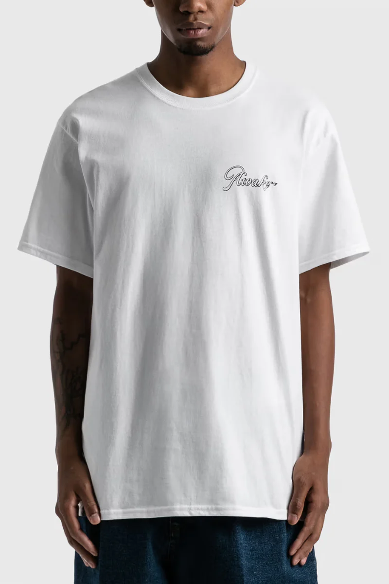 Awake NY Unisex White Printed T-Shirt - Image 4