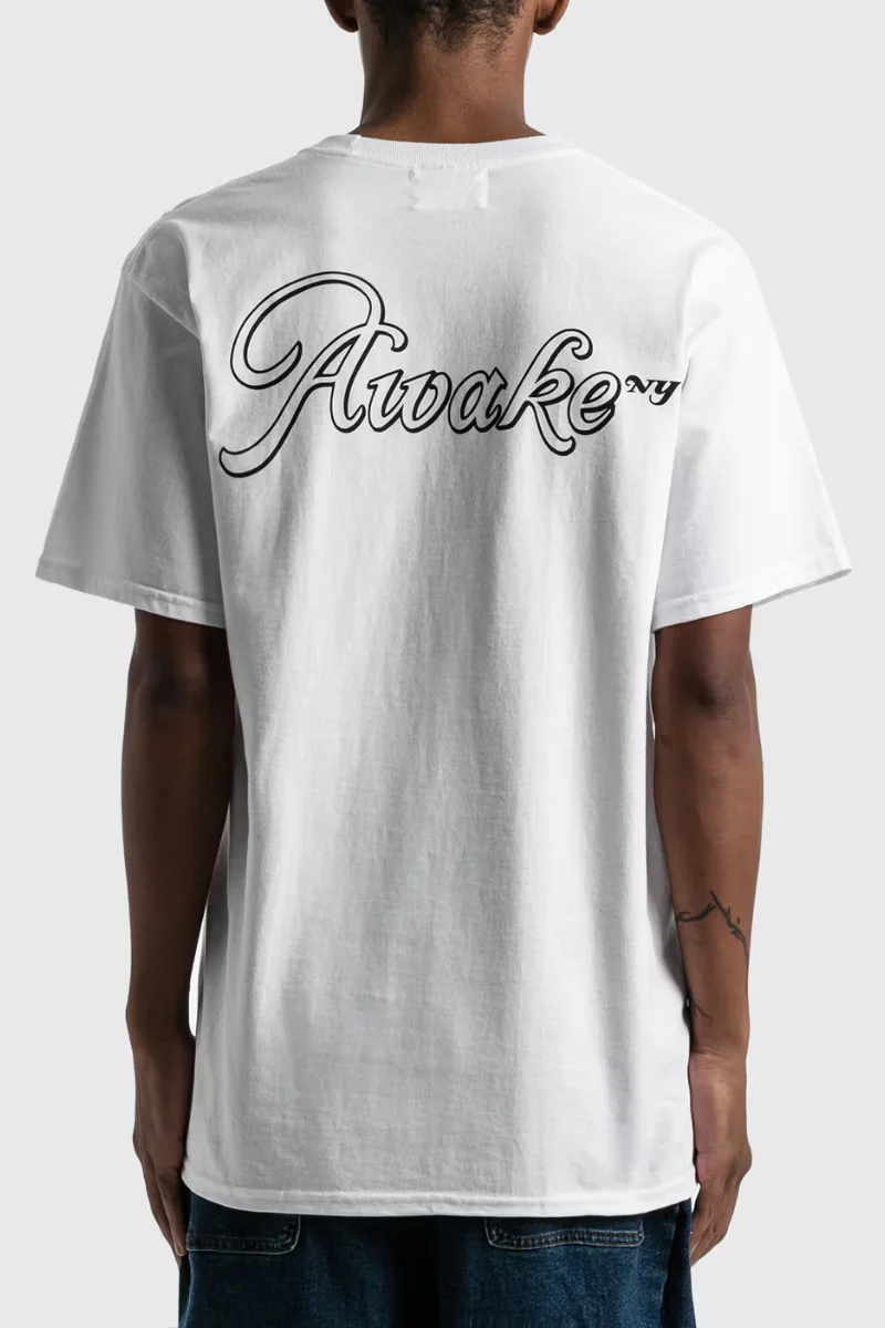 Awake NY Unisex White Printed T-Shirt - Image 5