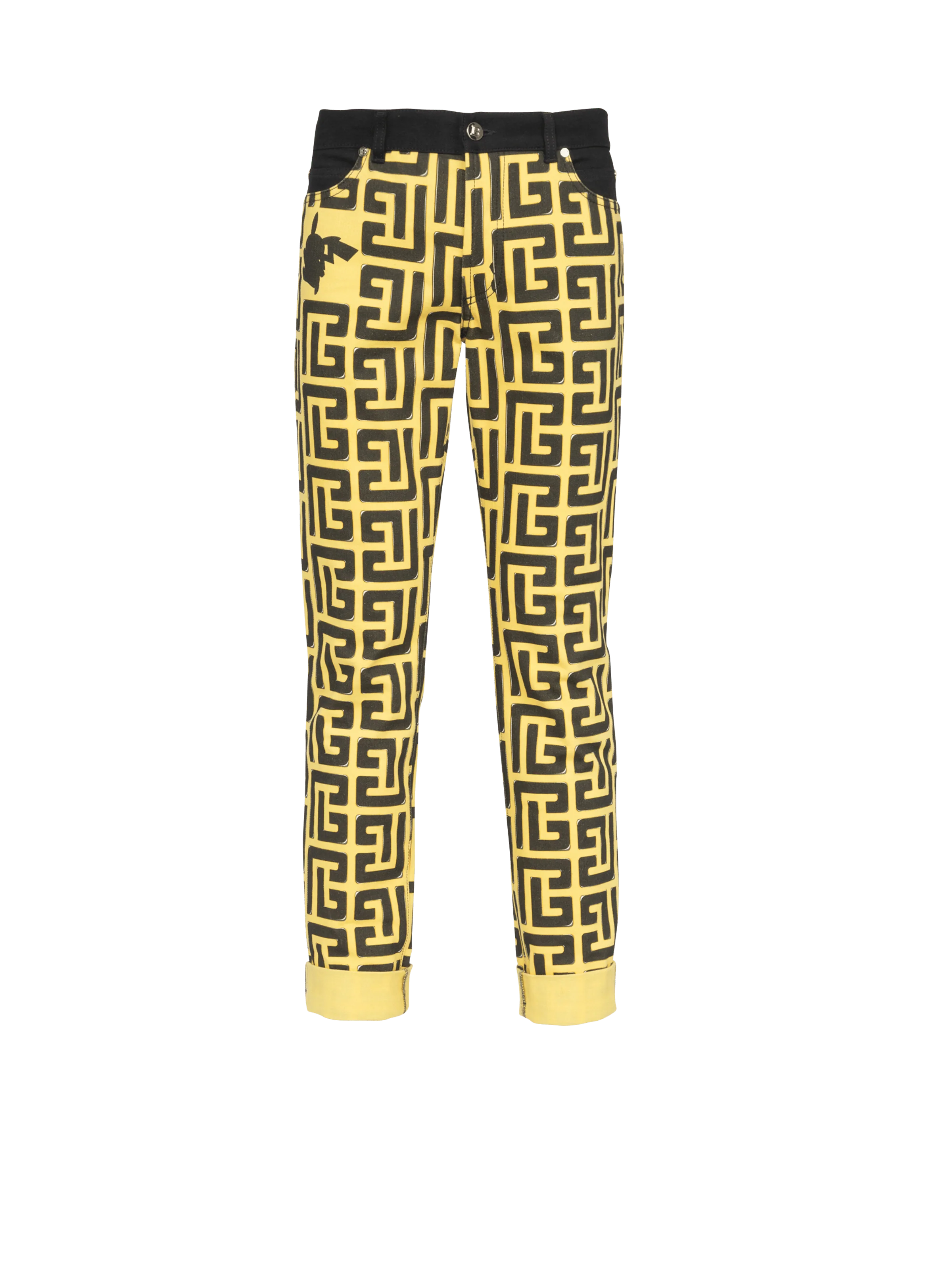 BALMAIN MEN'S MONOGRAM DENIM PANTS NWT