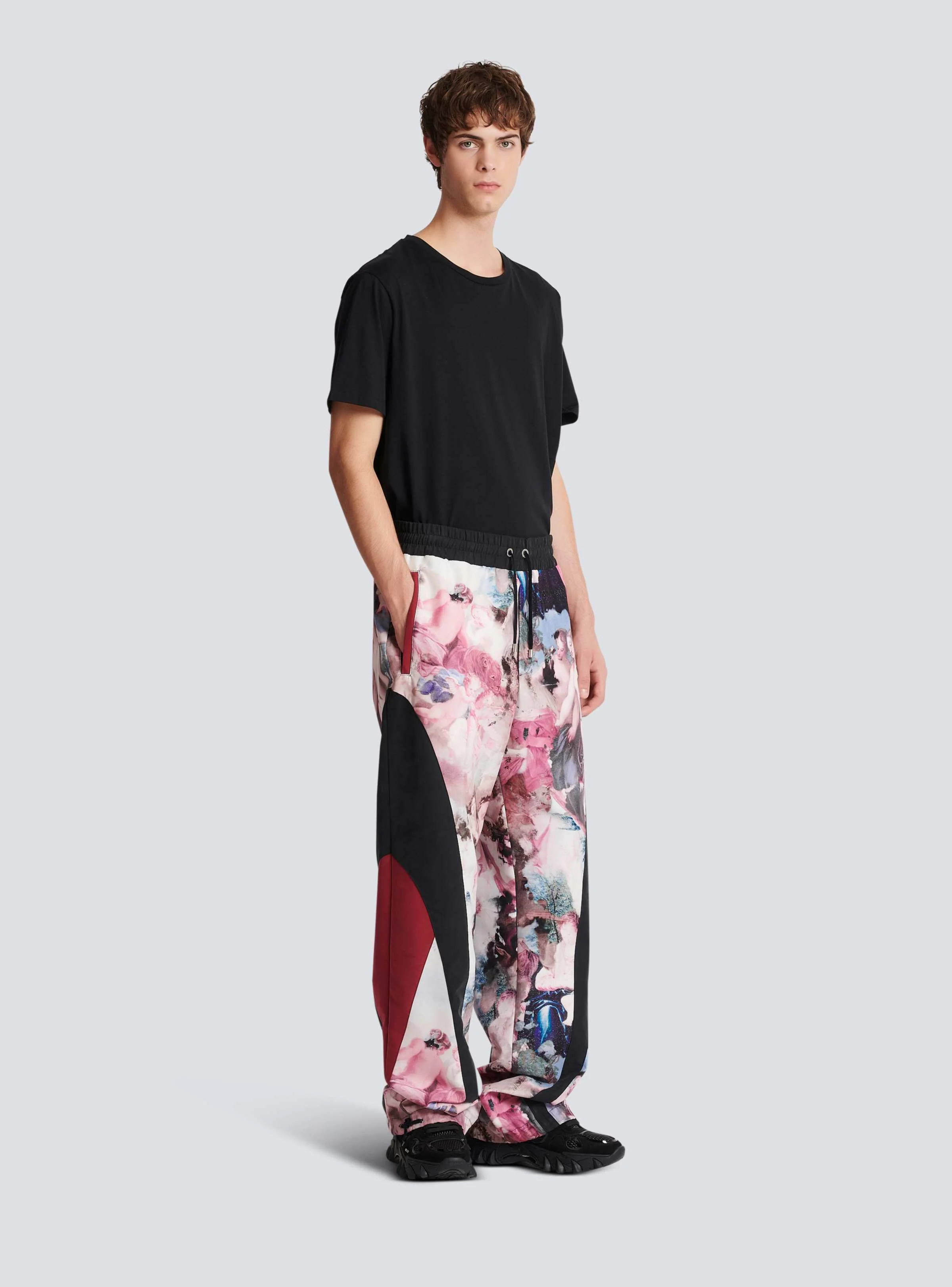 BALMAIN MEN'S PASTEL MULTICOLOR PRINTED TROUSERS - Image 3