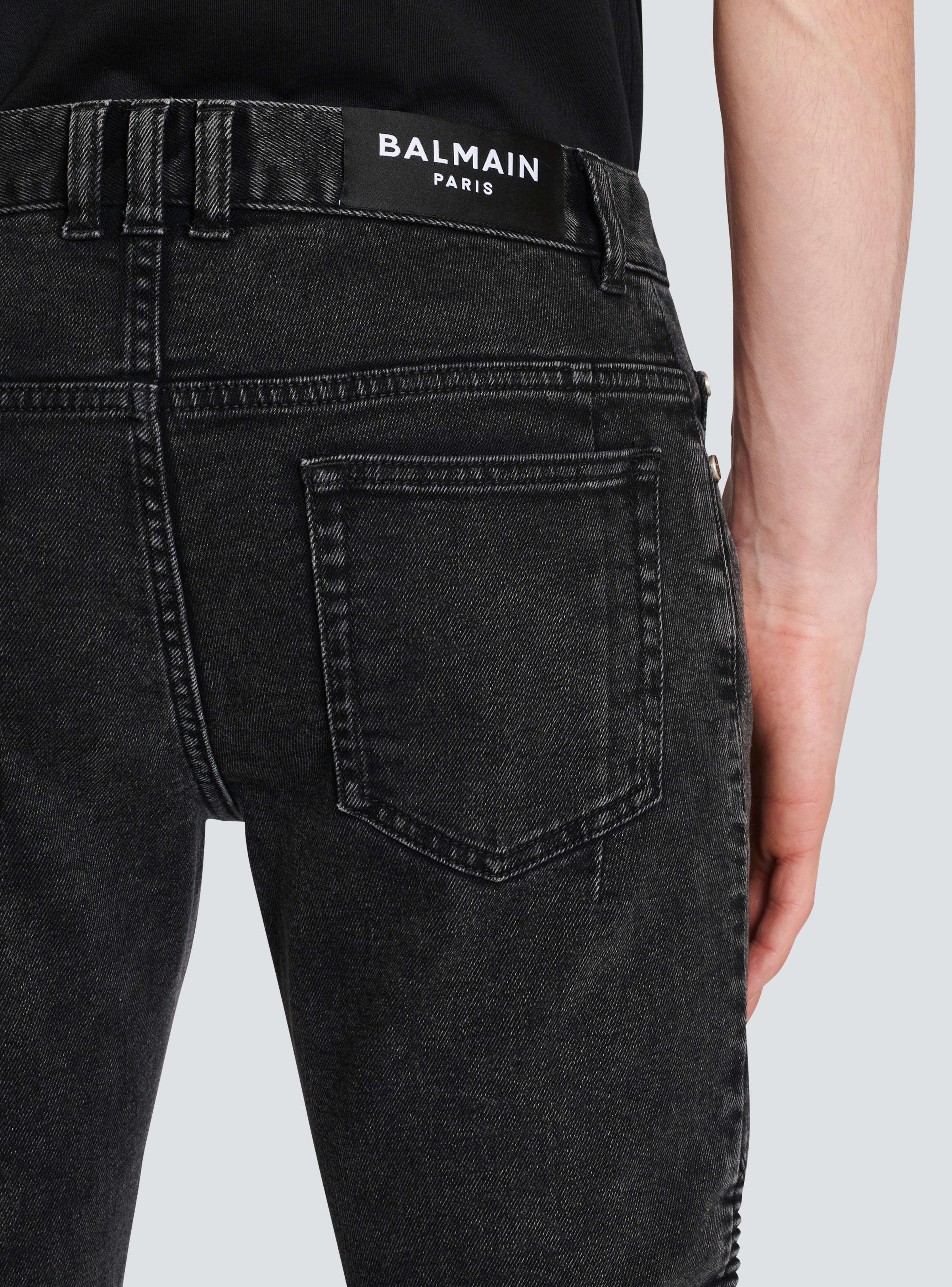 BALMAIN MEN'S PANTALON DENIM SLIM REVERS NWT - Image 6