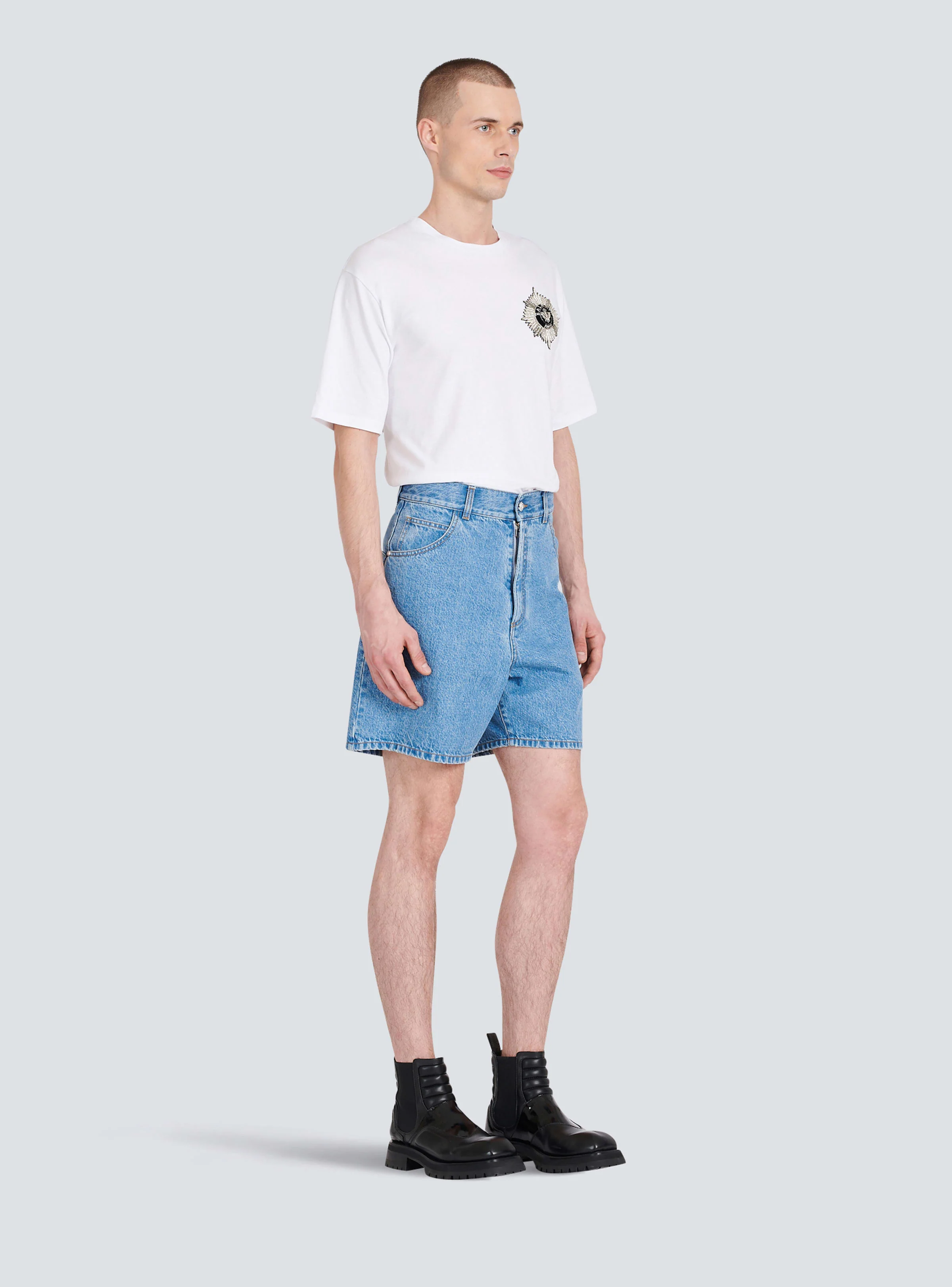 BALMAIN MEN'S SHORT DENIM LARGE NWT - Image 3