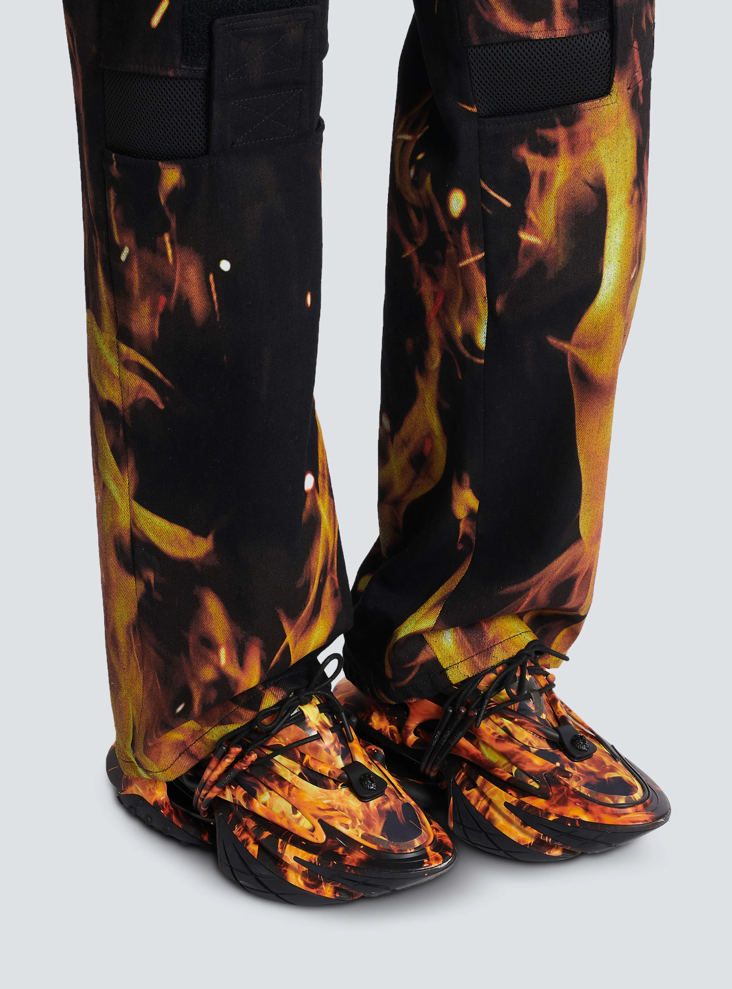 BALMAIN MEN'S UNICORN-PRINTED NEOPRENE&CALFSKIN NWT - Image 2