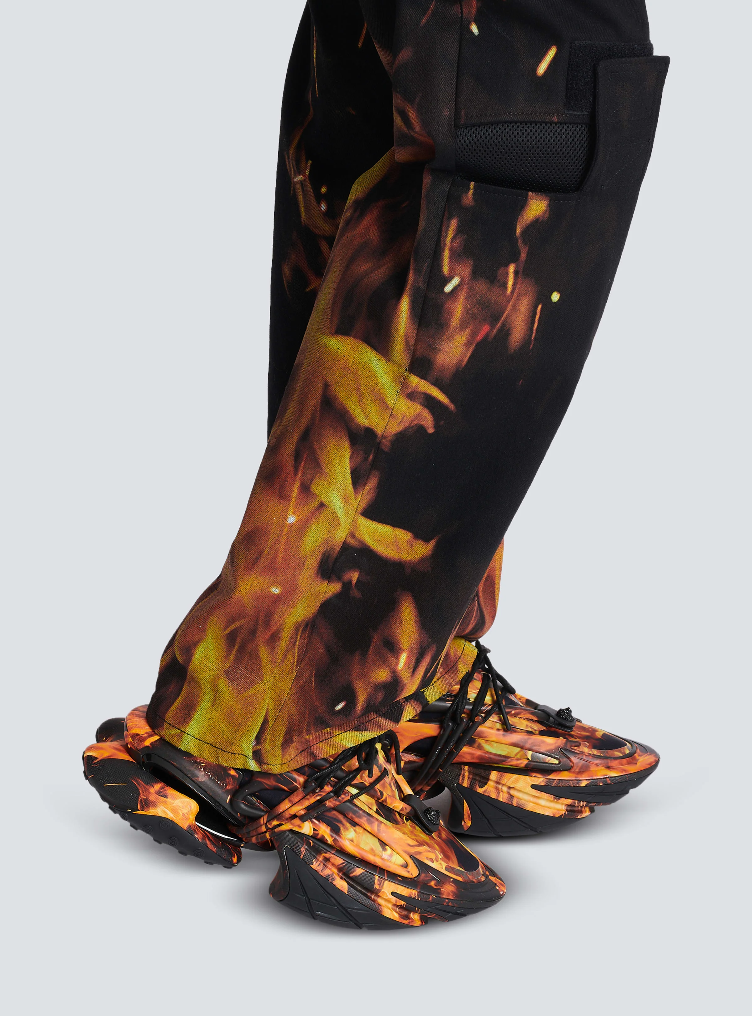 BALMAIN MEN'S UNICORN-PRINTED NEOPRENE&CALFSKIN NWT - Image 8
