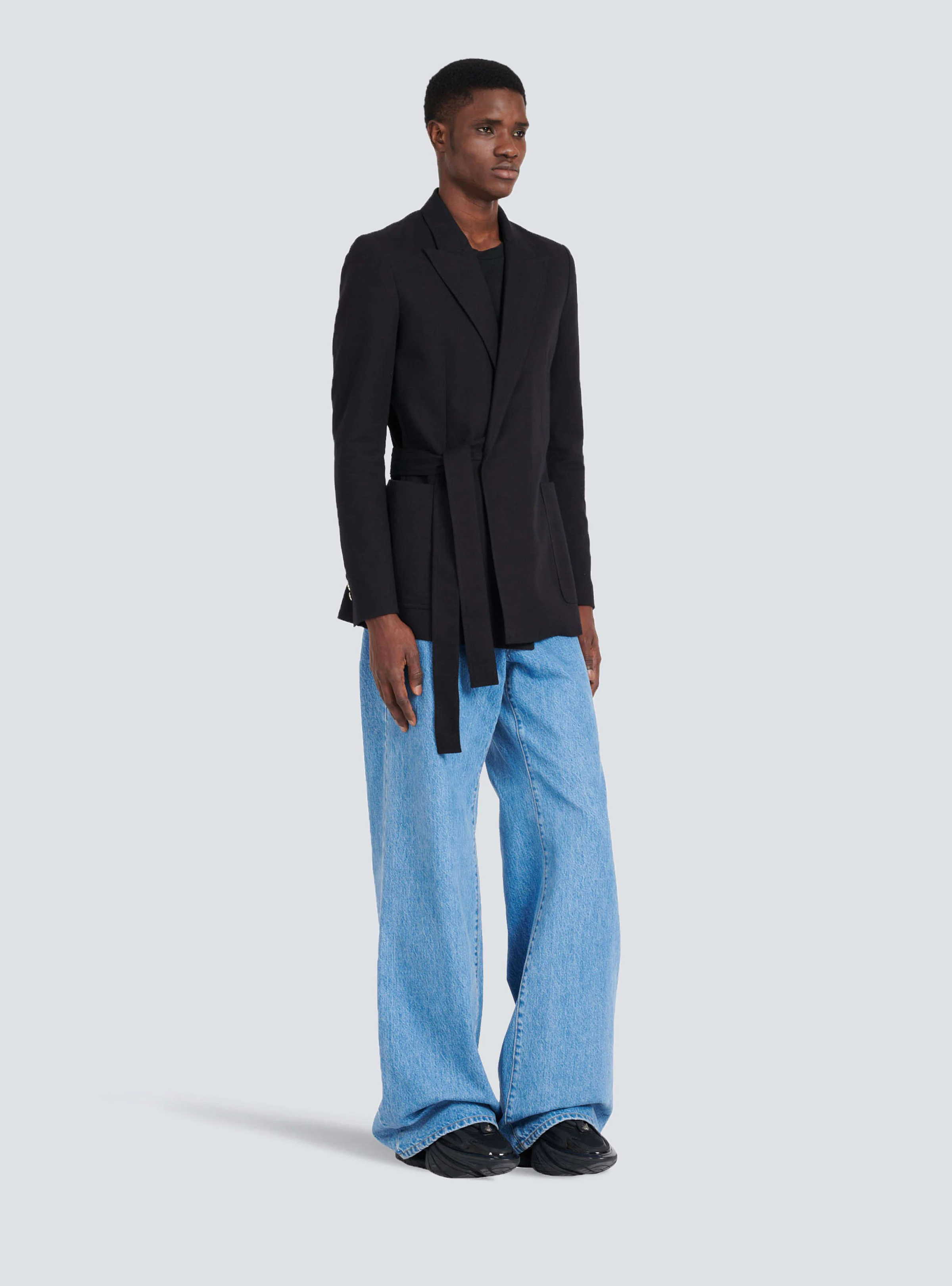 BALMAIN MEN'S WRAP TIED COTTON JACKET NWT - Image 3