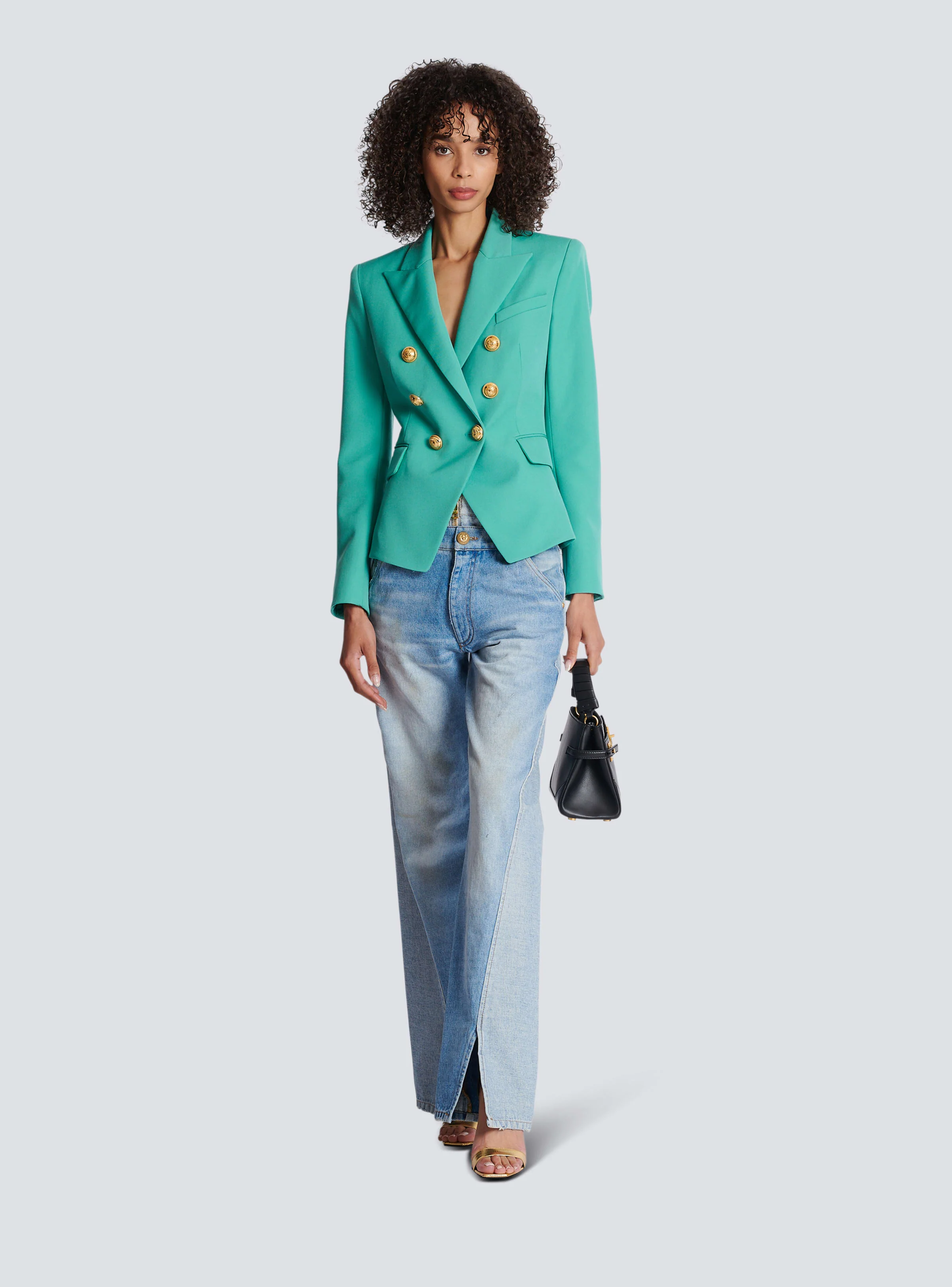 BALMAIN WOMEN'S 6 BTN GRAIN DE POUDRE JACKET NWT - Image 2
