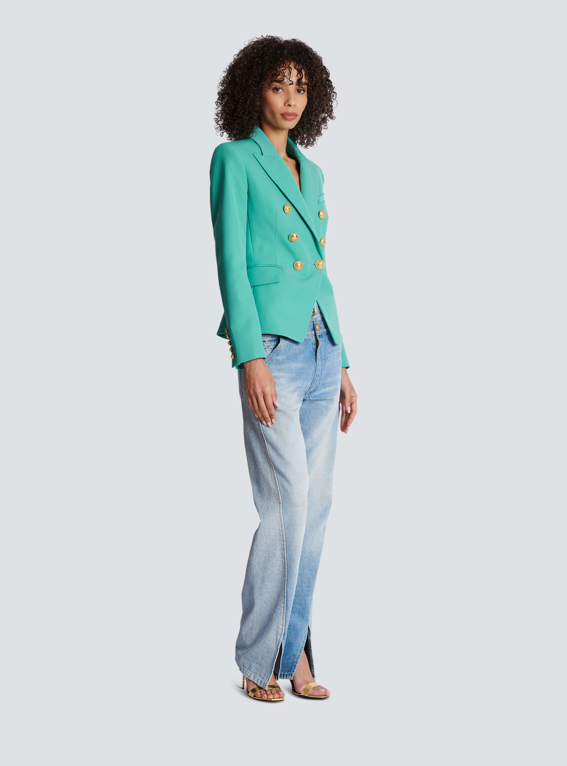 BALMAIN WOMEN'S 6 BTN GRAIN DE POUDRE JACKET NWT - Image 3