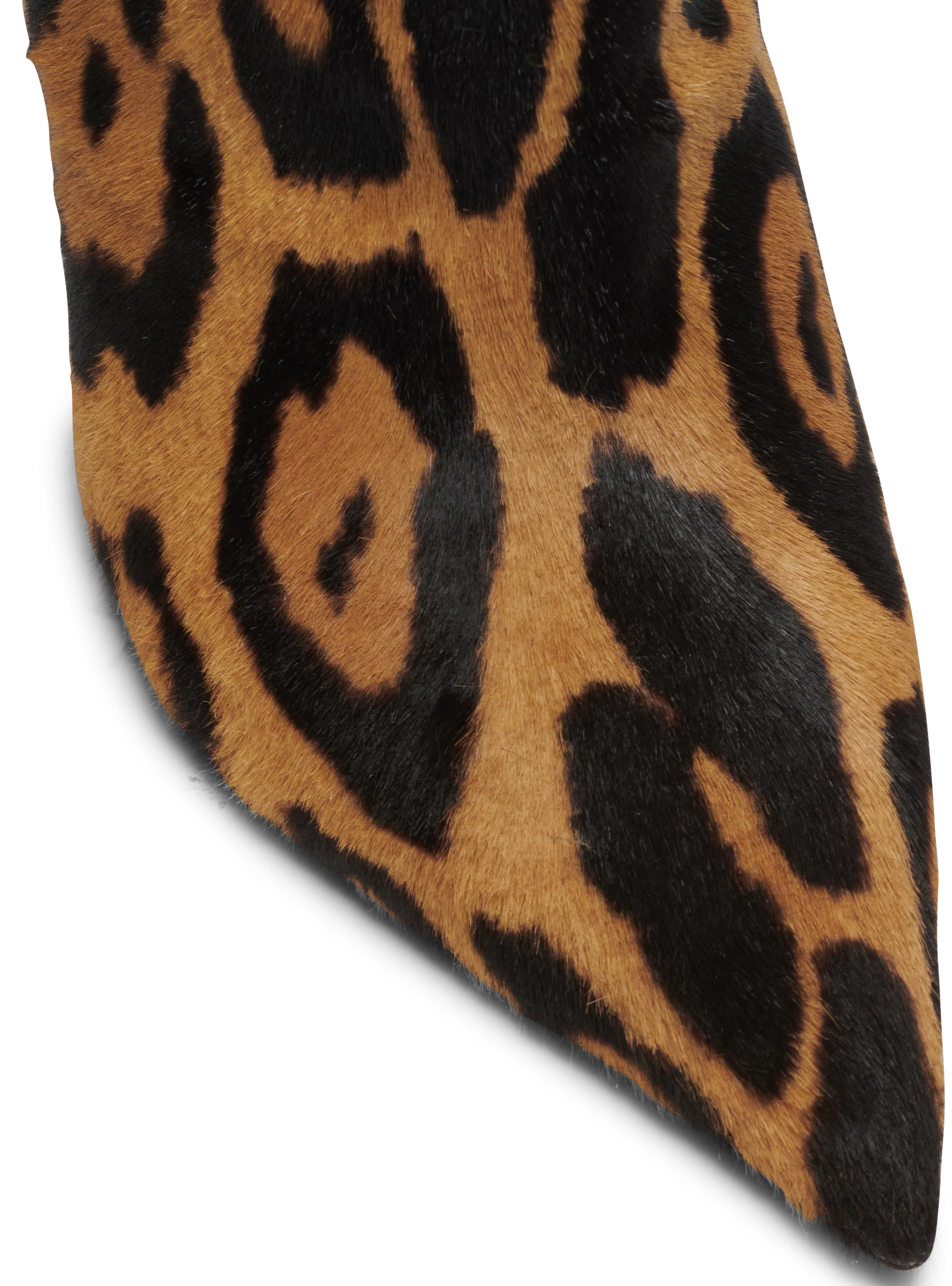 BALMAIN WOMEN'S ANKLE BOOT MONETA-LEOPARD PONY CALF NWT - Image 5