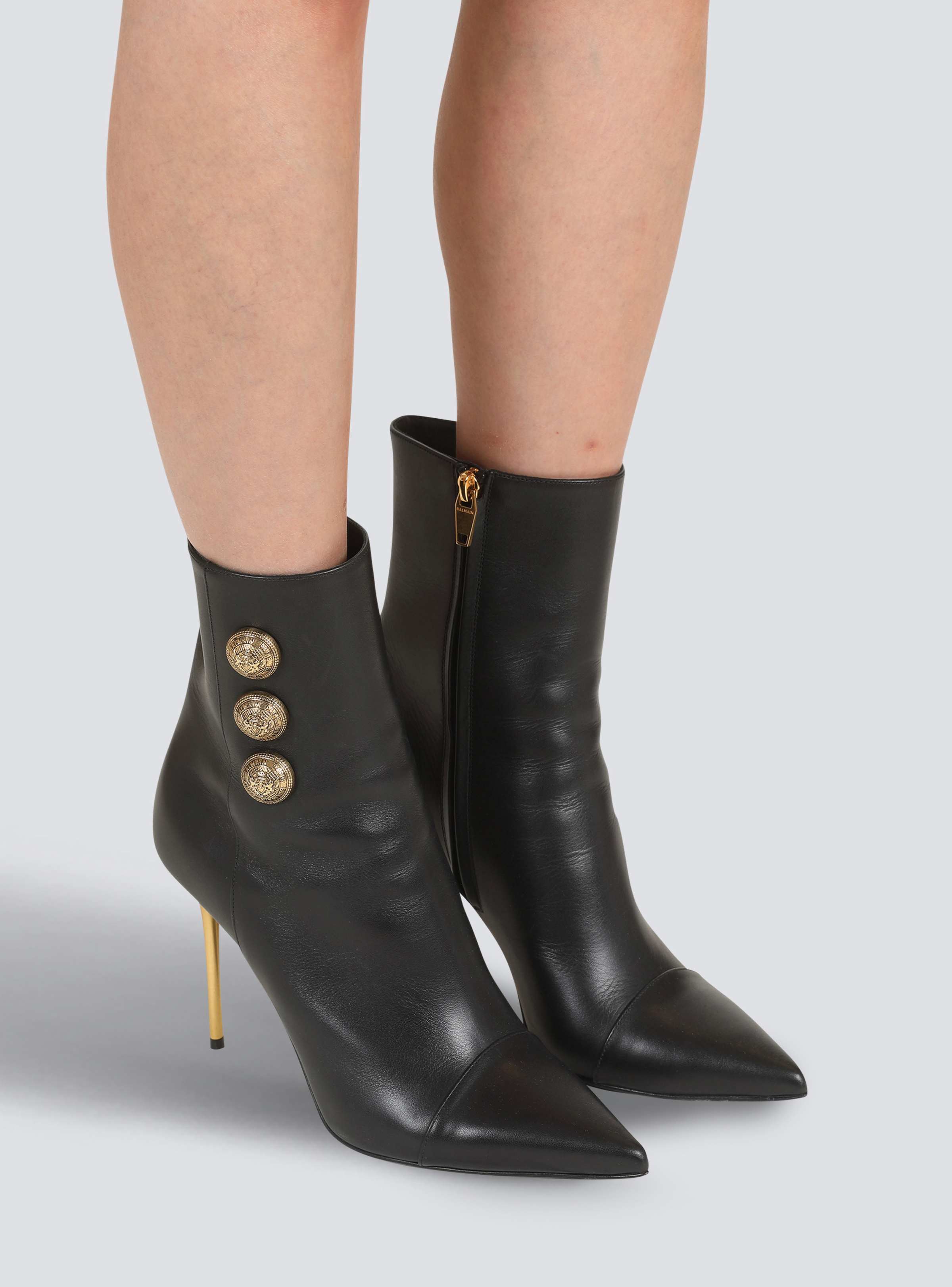 BALMAIN WOMEN'S ANKLE BOOT RONI-CALFSKIN NWT - Image 7
