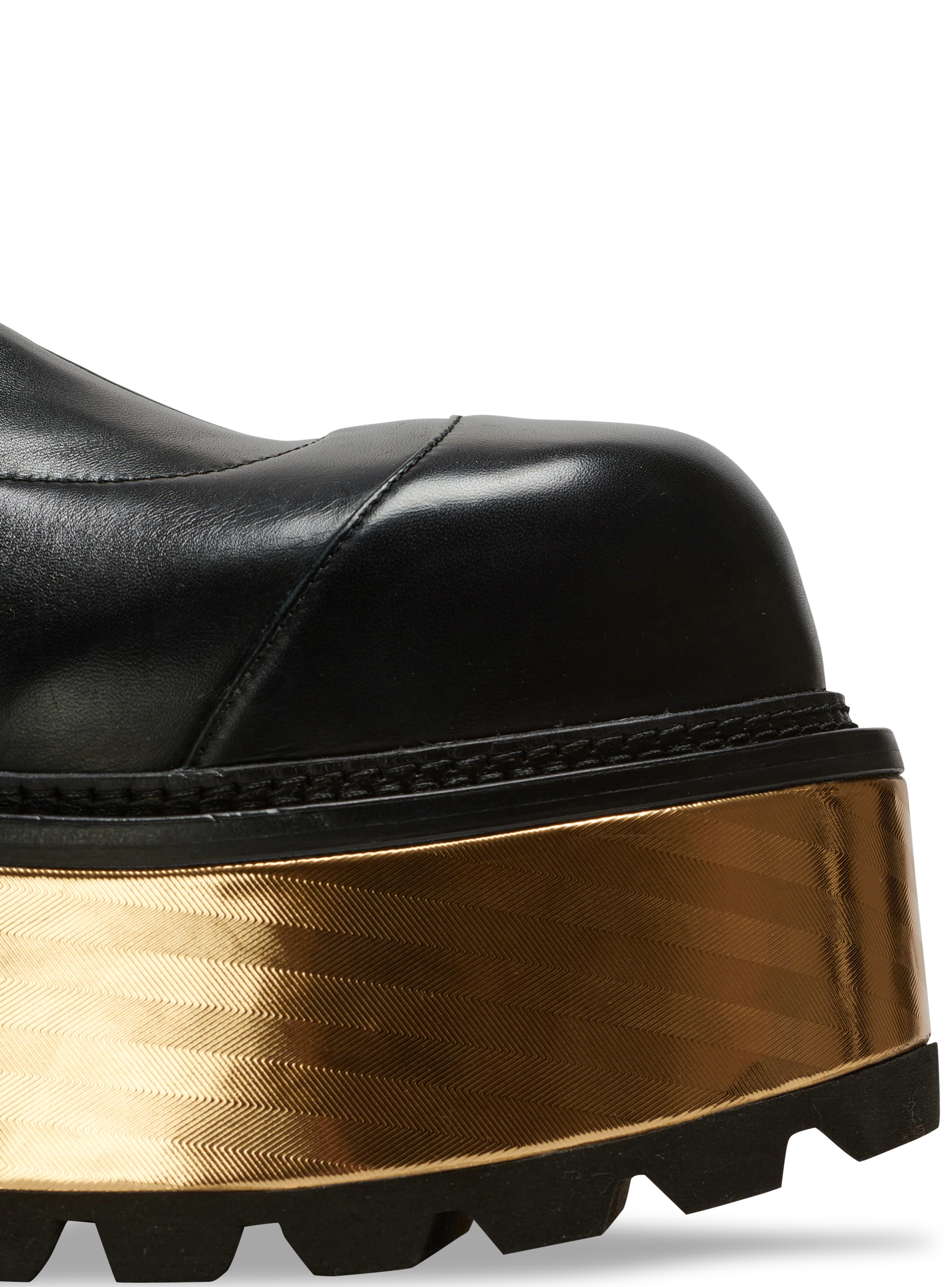 BALMAIN WOMEN'S ANKLE BOOT VIC-LAMBSKIN&LAMINATED HEEL NWT - Image 5