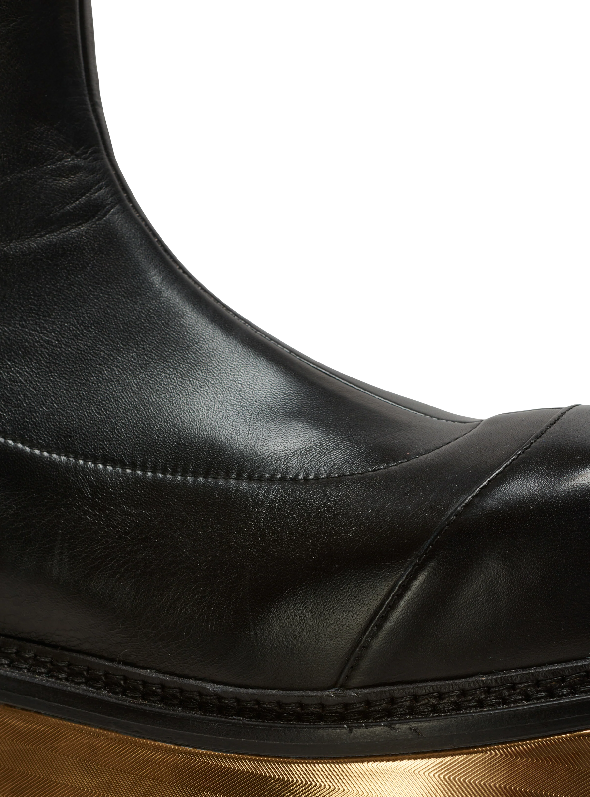 BALMAIN WOMEN'S ANKLE BOOT VIC-LAMBSKIN&LAMINATED HEEL NWT - Image 6