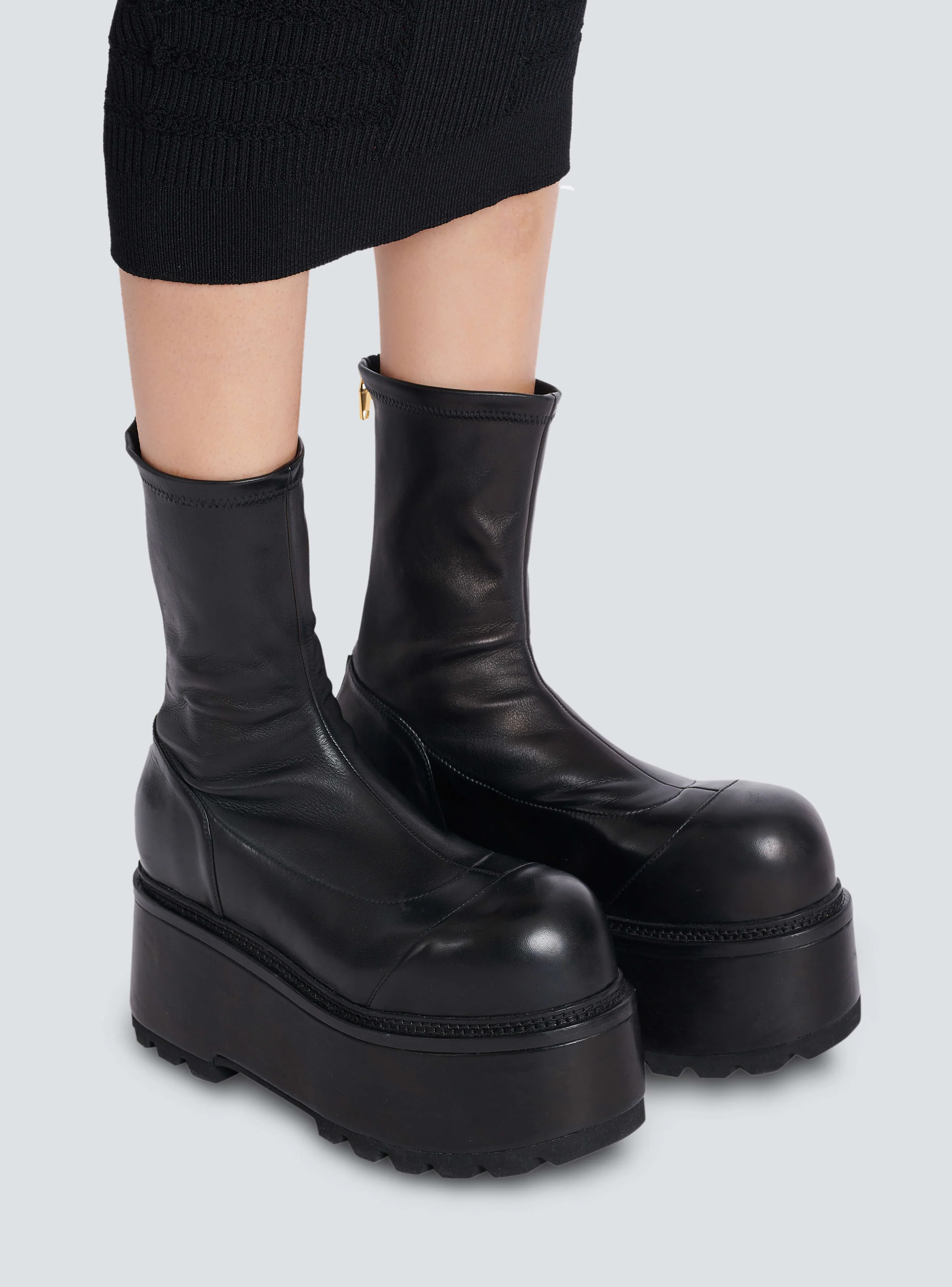 BALMAIN WOMEN'S ANKLE BOOT VIC-STRETCH LAMBSKIN NWT - Image 2