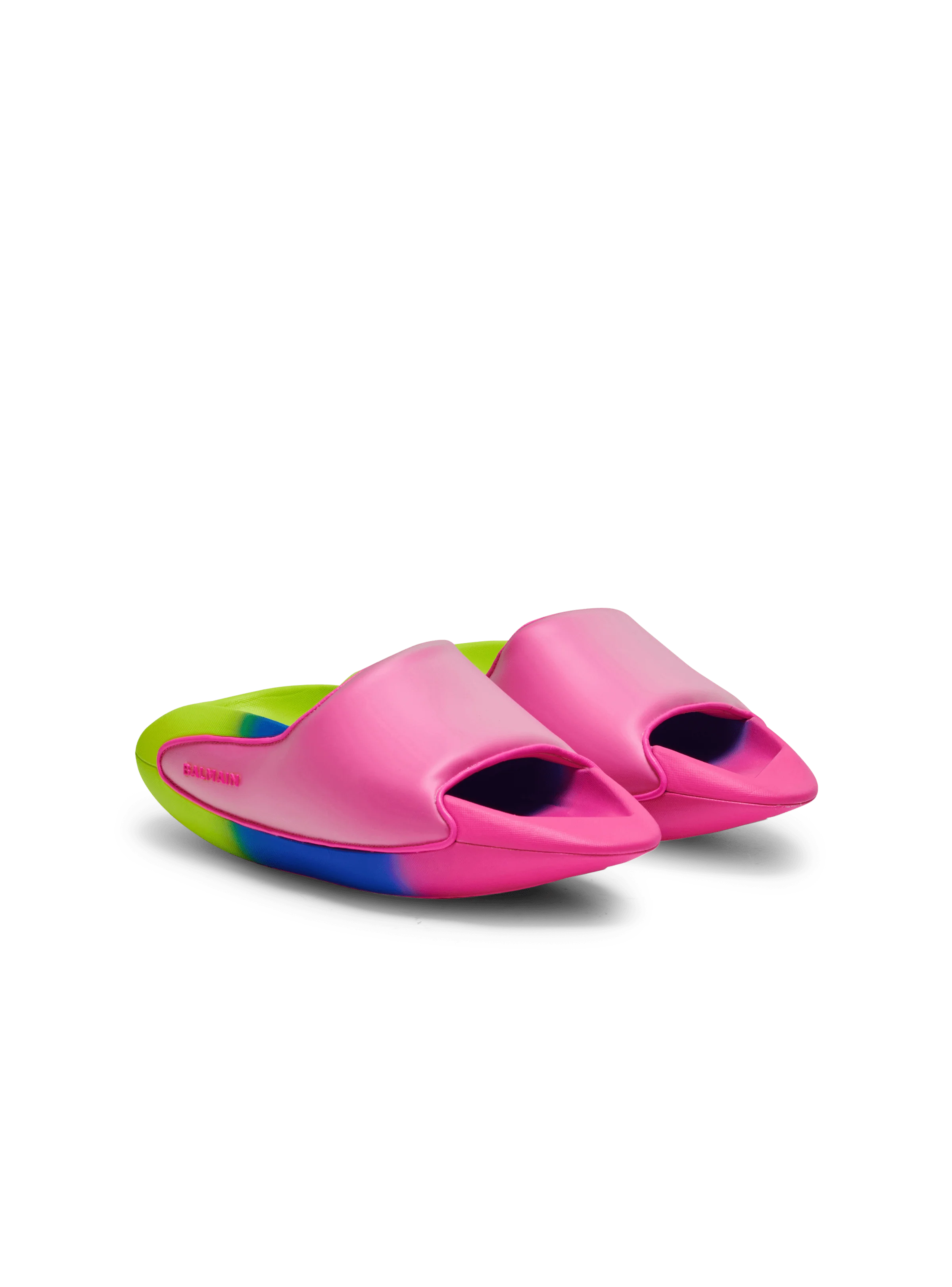BALMAIN WOMEN'S FLUO PINK NEOPRENE SLIP-ON SNEAKER - Image 3
